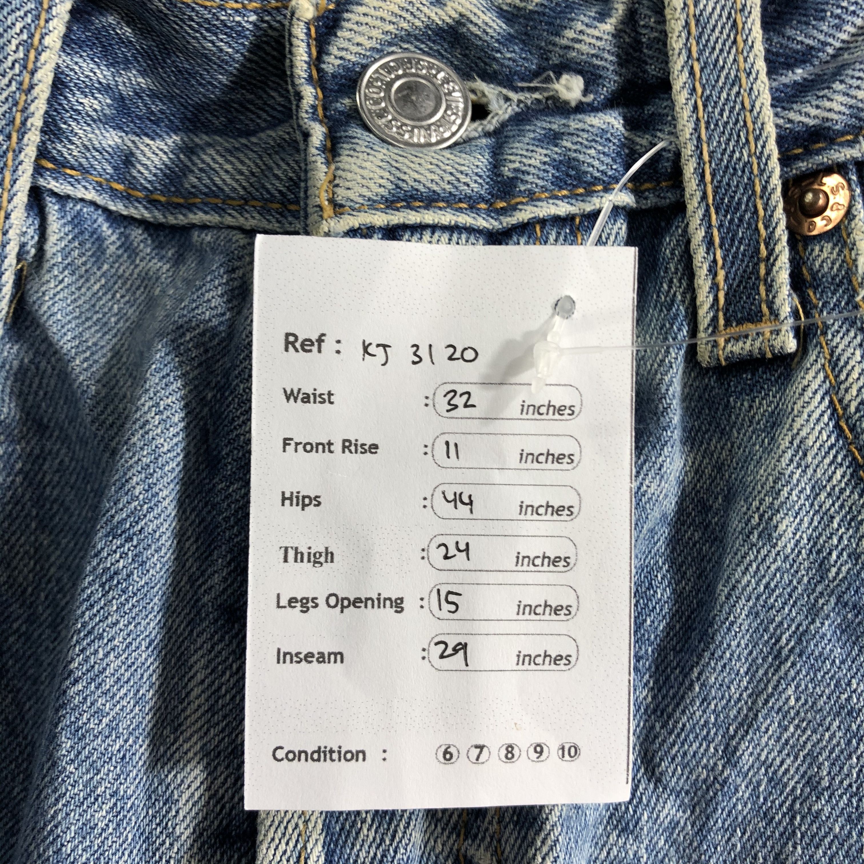 Levi's Vintage Levis 501 Jeans Medium Wash Denim KJ3120 Size US 32 / EU 48 - 13 Thumbnail