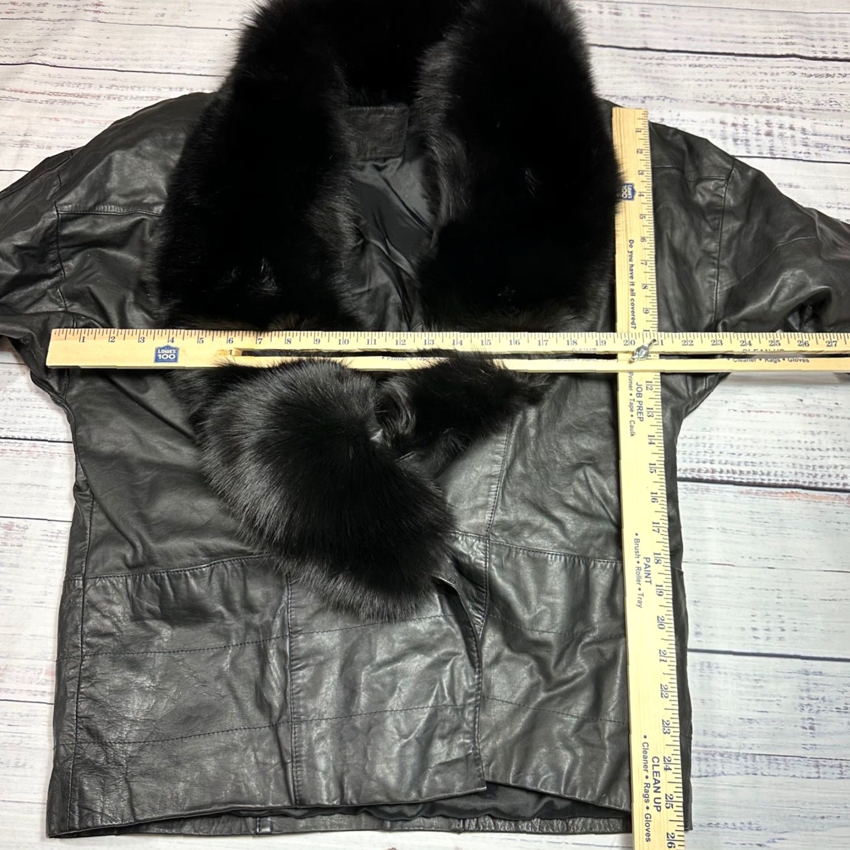 Vintage G3 New York Womens Leather Jacket Black Sz Small Fox Fur Collar Pockets Size S / US 4 / IT 40 - 2 Thumbnail