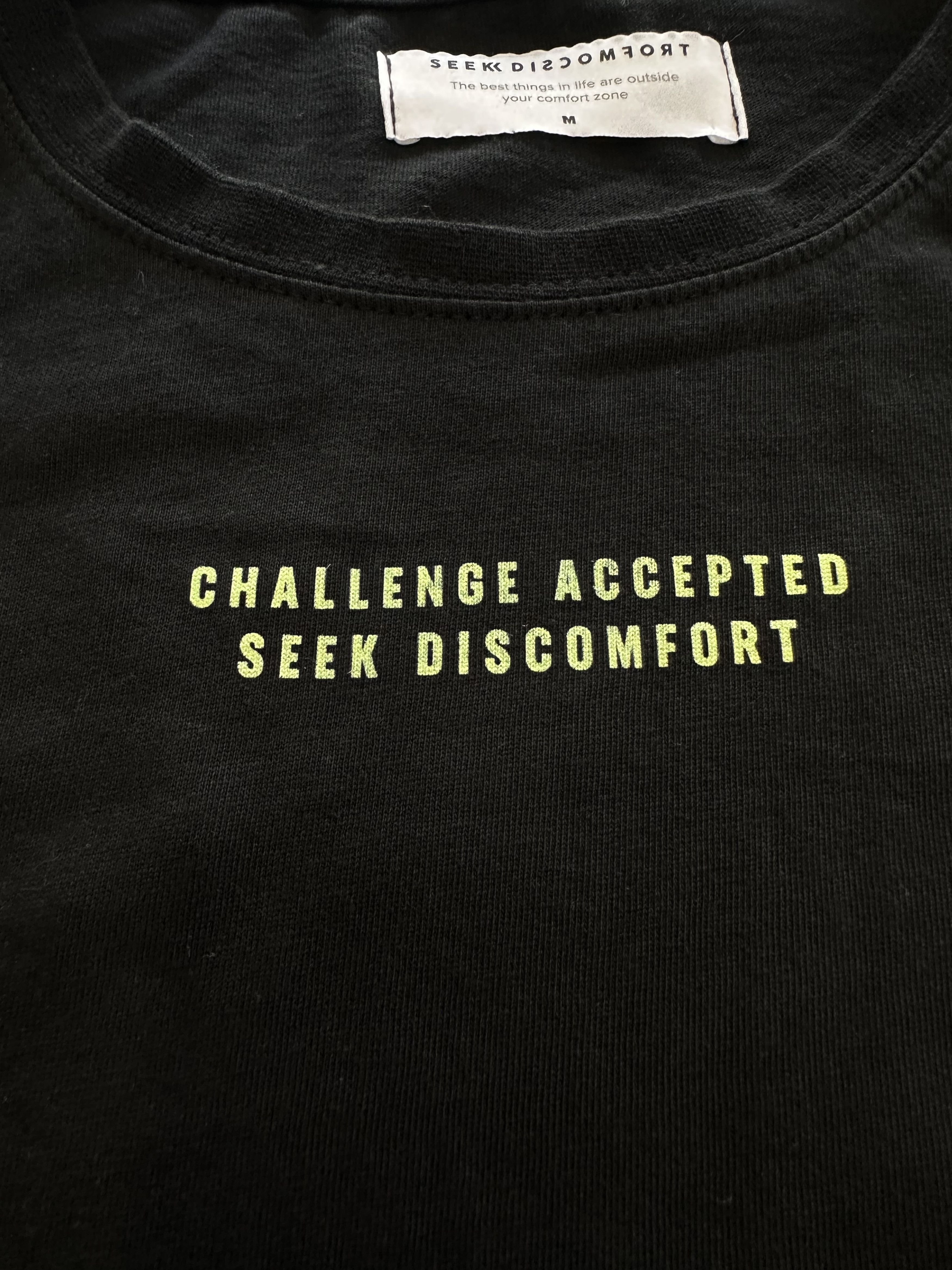 Other Seek Discomfort Medium Black Vintage T Shirt Graphic Size US M / EU 48-50 / 2 - 2 Thumbnail