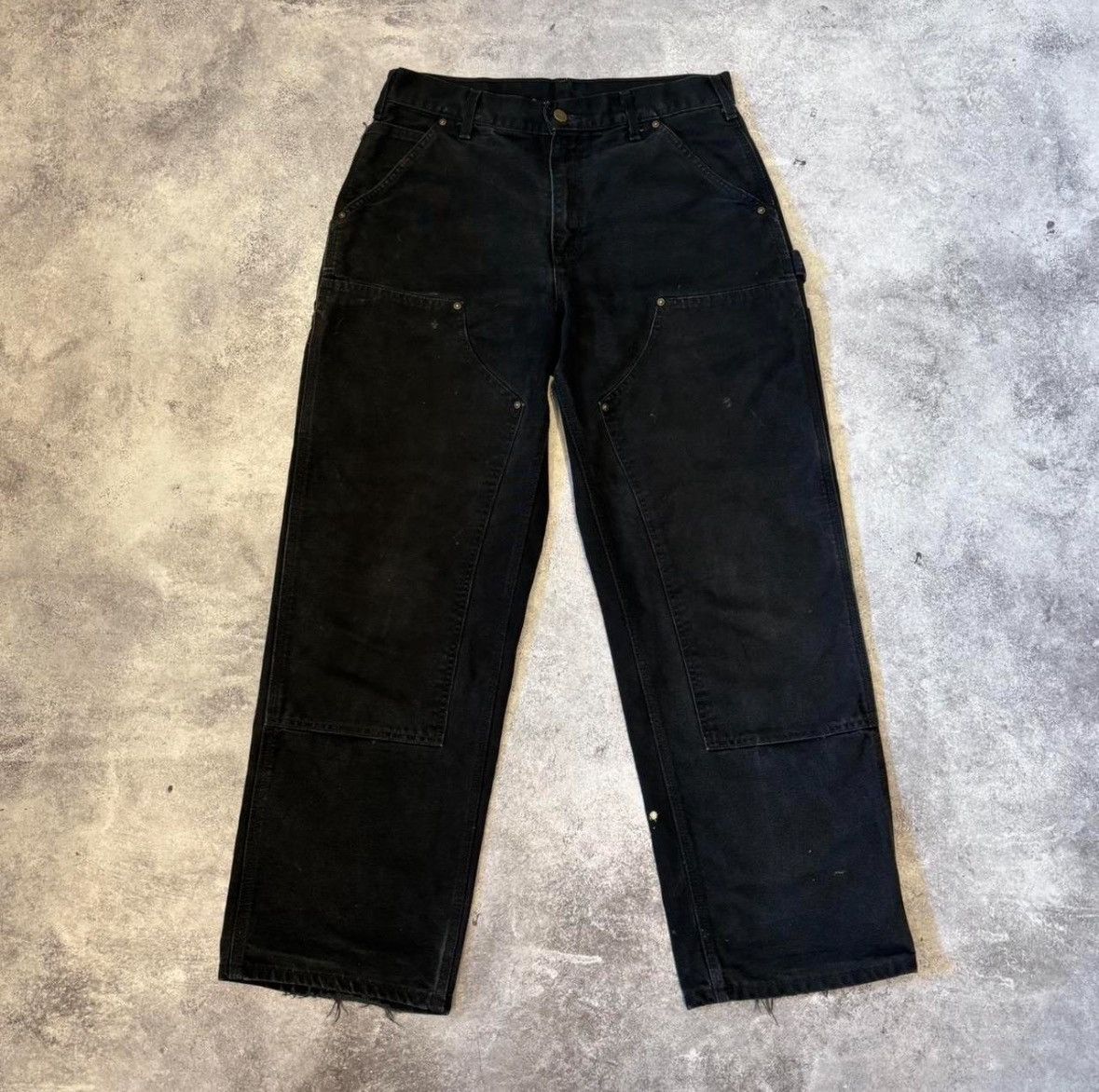 Carhartt Vintage Carharrt B136 BLK baggy double-knee carpenter pants Size US 30 / EU 46 - 1 Thumbnail