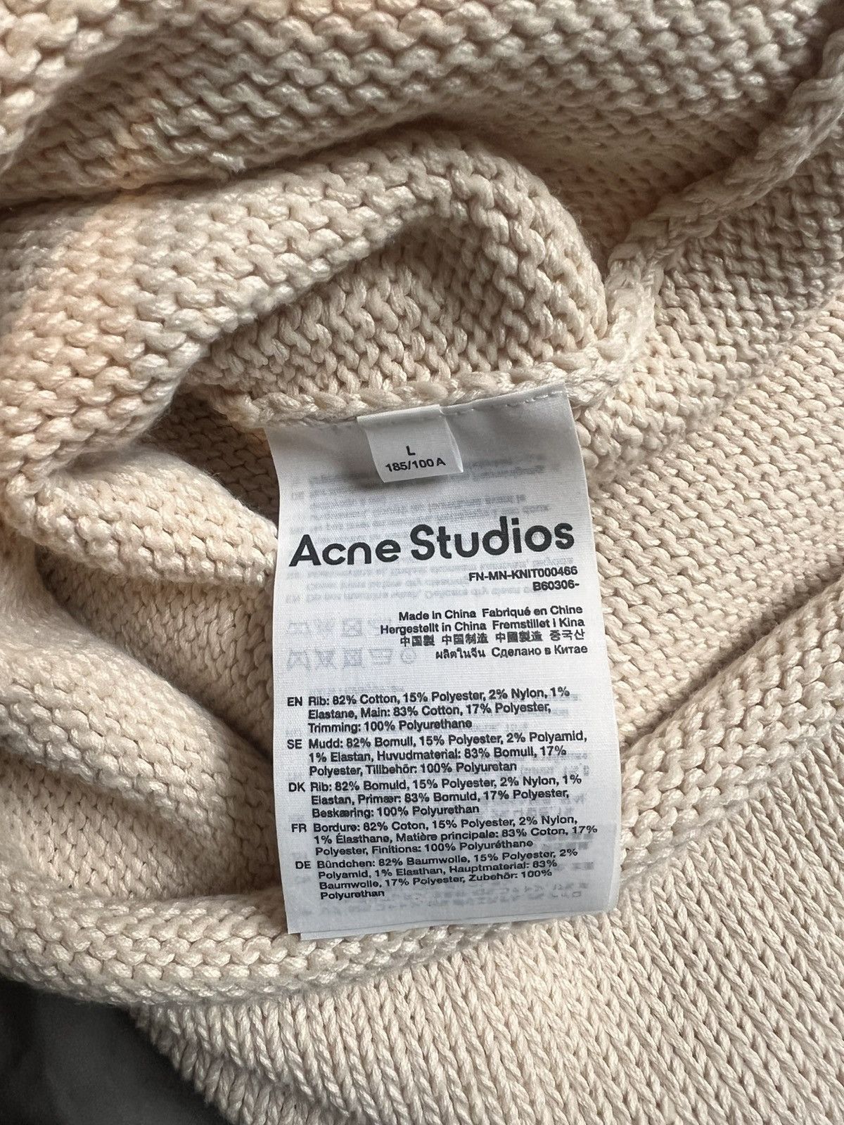 Acne Studios Acne Studios x Per Sundberg Cotton blend Knit sweater Size US L / EU 52-54 / 3 - 5 Thumbnail