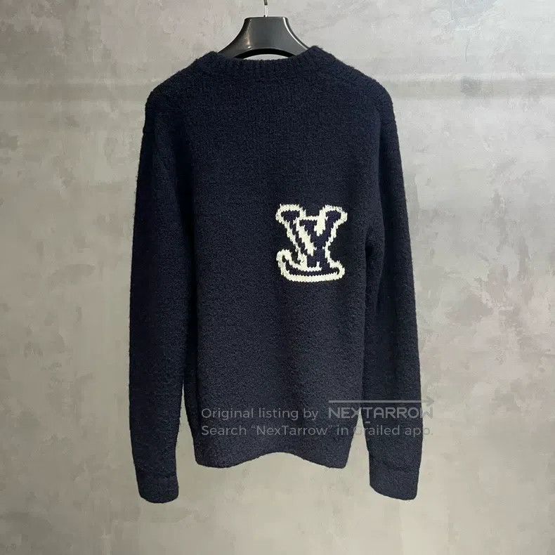 Louis Vuitton Louis Vuitton Navy intarsia crewneck sweater Size US L / EU 52-54 / 3 - 5 Thumbnail