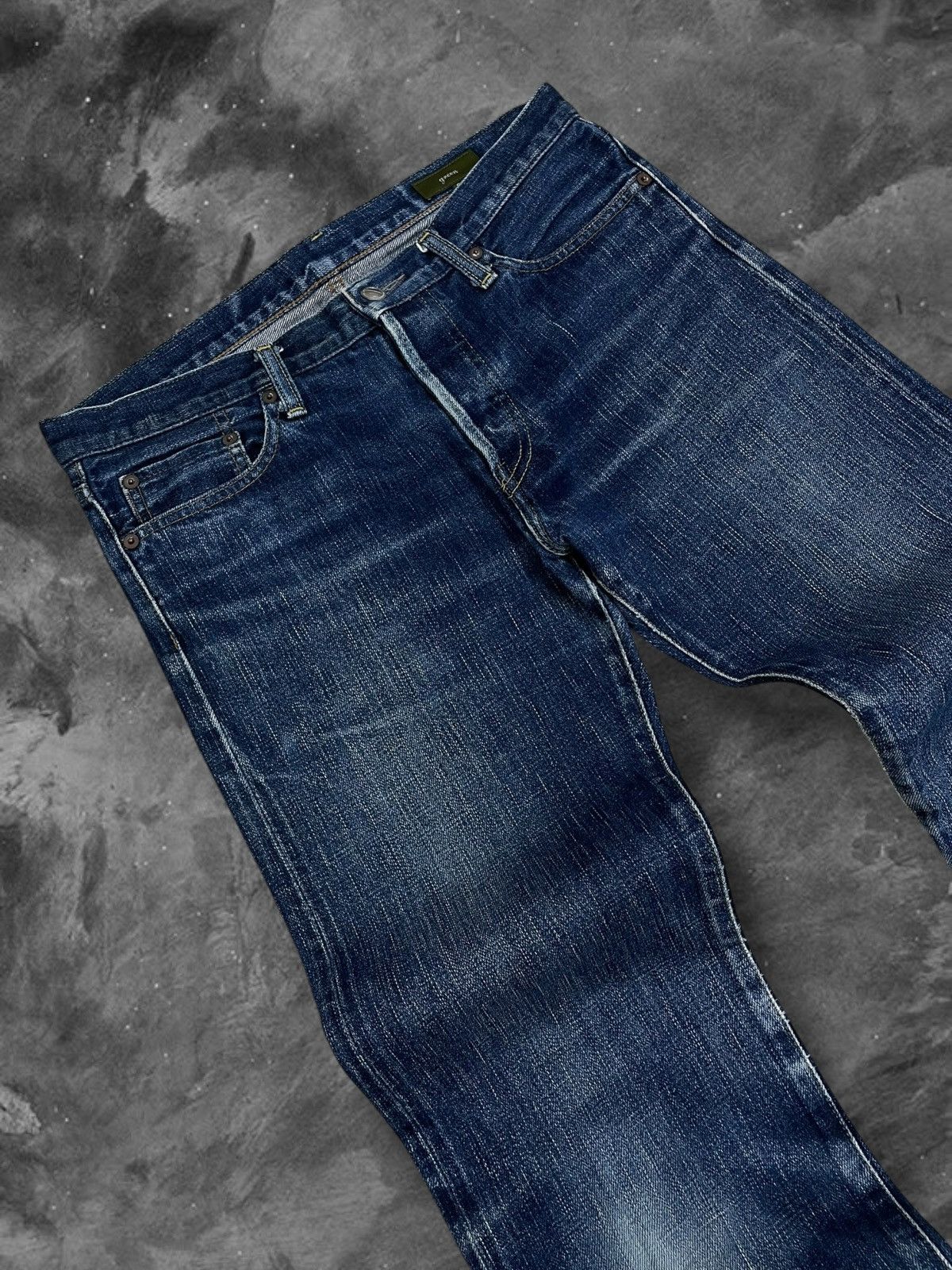 Japanese Brand Vintage Designer Japan Green Selvedge Distressed Blue Denim Size US 32 / EU 48 - 9 Thumbnail