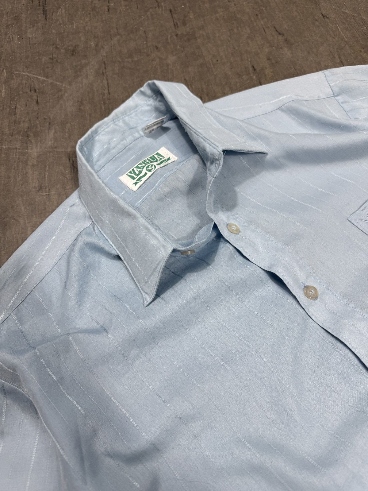 Other ᶠᵃⁿᶜʸᵍᵘʸBOXY Trashed Shirt Vintage Cropped Button Up 90s 80 Size US M / EU 48-50 / 2 - 2 Thumbnail