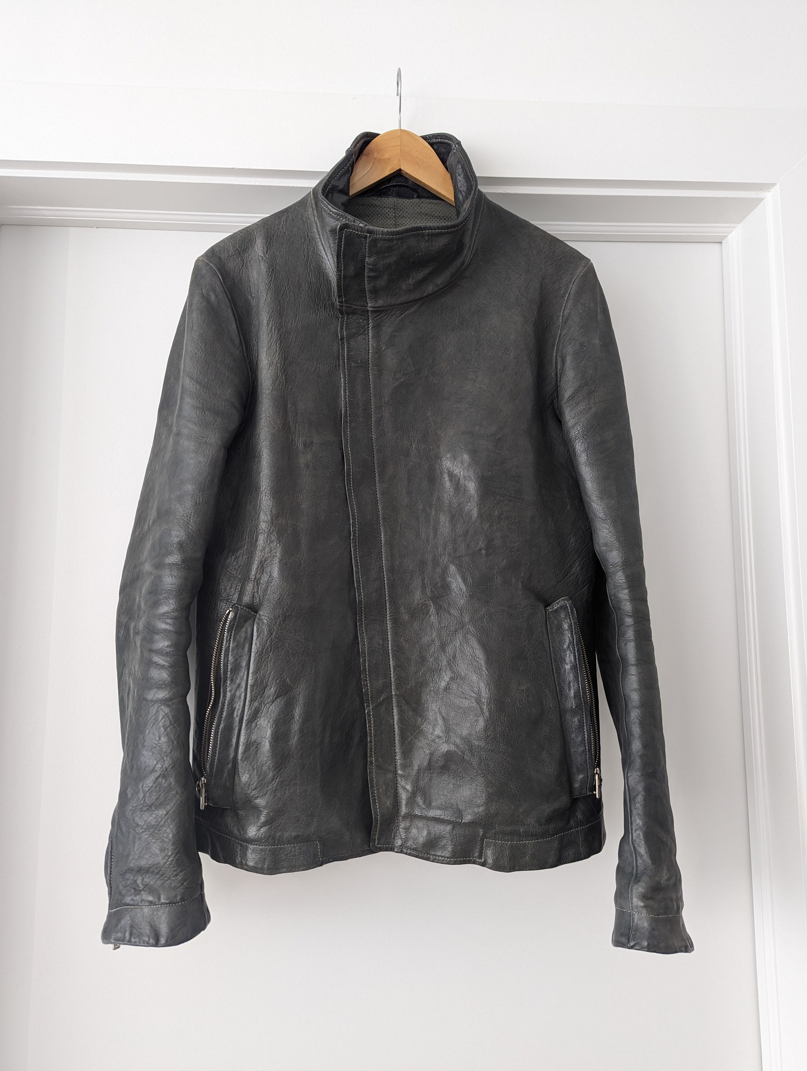 Carol Christian Poell LM/2599 BIAS-PTC/19 High Neck Leather Jacket ...