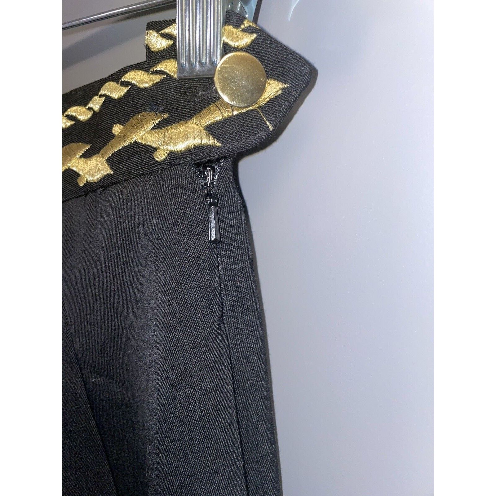 Adrianna Papell Adam Douglas X Adrianna Papell Trousers Gold Dolphins Size 34" / US 12 / IT 48 - 3 Thumbnail