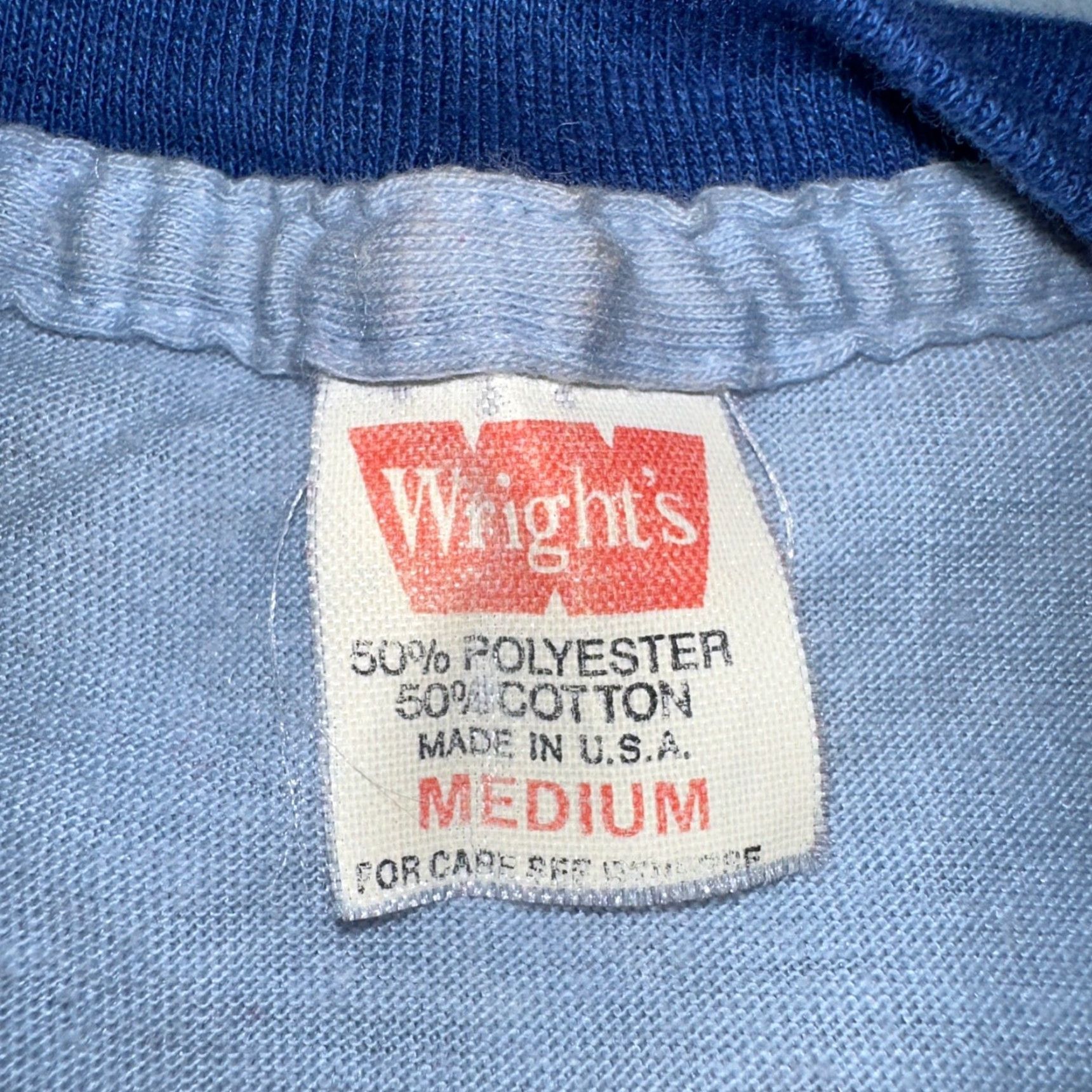 Vintage VINTAGE Wrights T-Shirt Men M Blue 70s 80s 90s Graphic Print Oregon PDX Forest Hamms Yogi Bear Fun Crew Neck Short Sleeve Size US M / EU 48-50 / 2 - 3 Thumbnail
