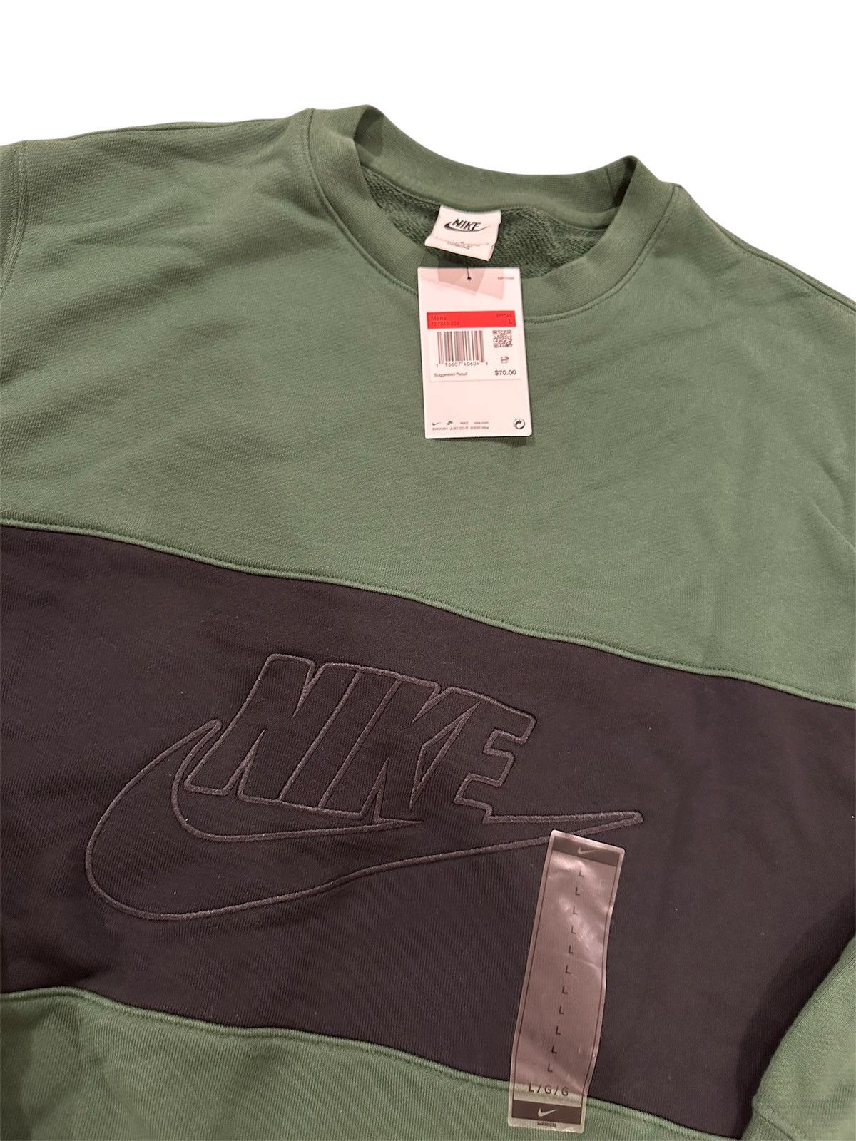 Nike Nike Club French Terry Crew Sweatshirt FB7848-323 Mens L Size US L / EU 52-54 / 3 - 3 Thumbnail