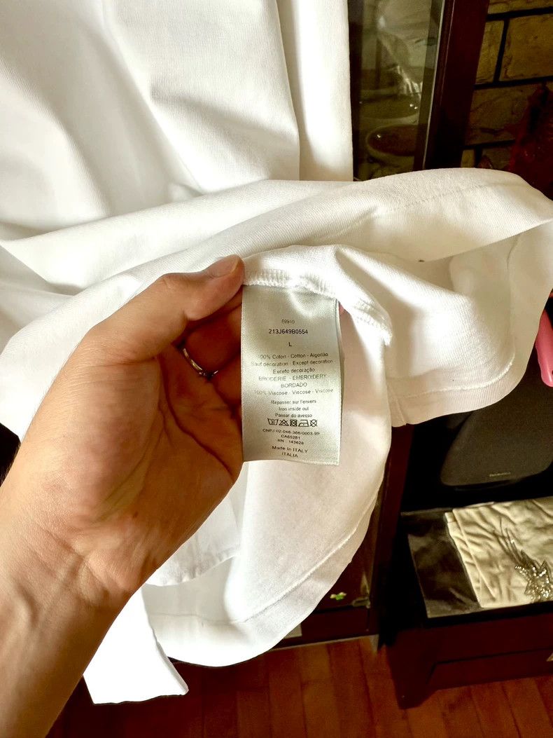 Dior dior 22ss poster plain white high-neck logo embroidered swe Size US L / EU 52-54 / 3 - 6 Thumbnail