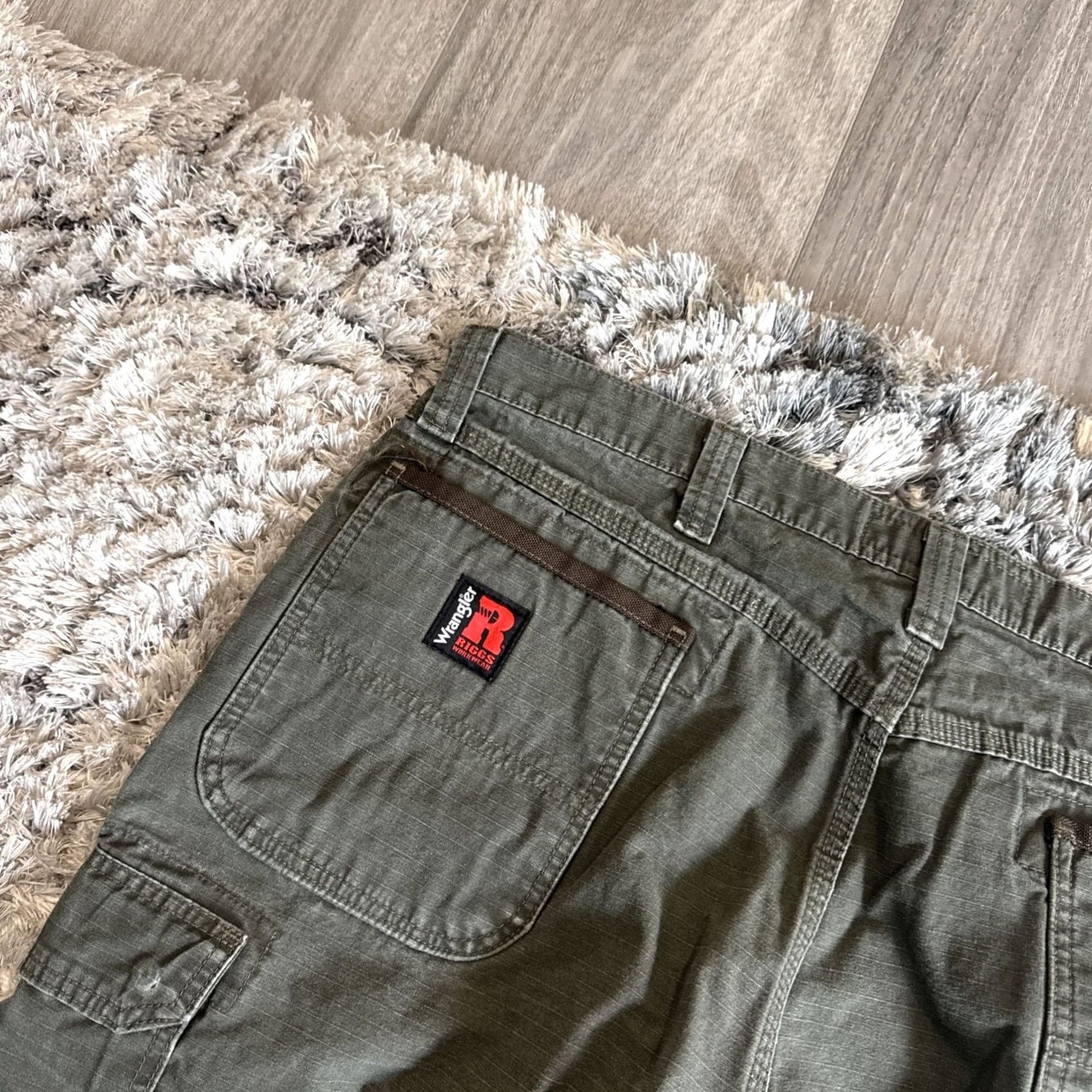 Wrangler VINTAGE Wrangler Straight Mens 40 Green Riggs Workwear Double Knee Denim Size 40x34 Y2K Size US 40 / EU 56 - 7 Thumbnail