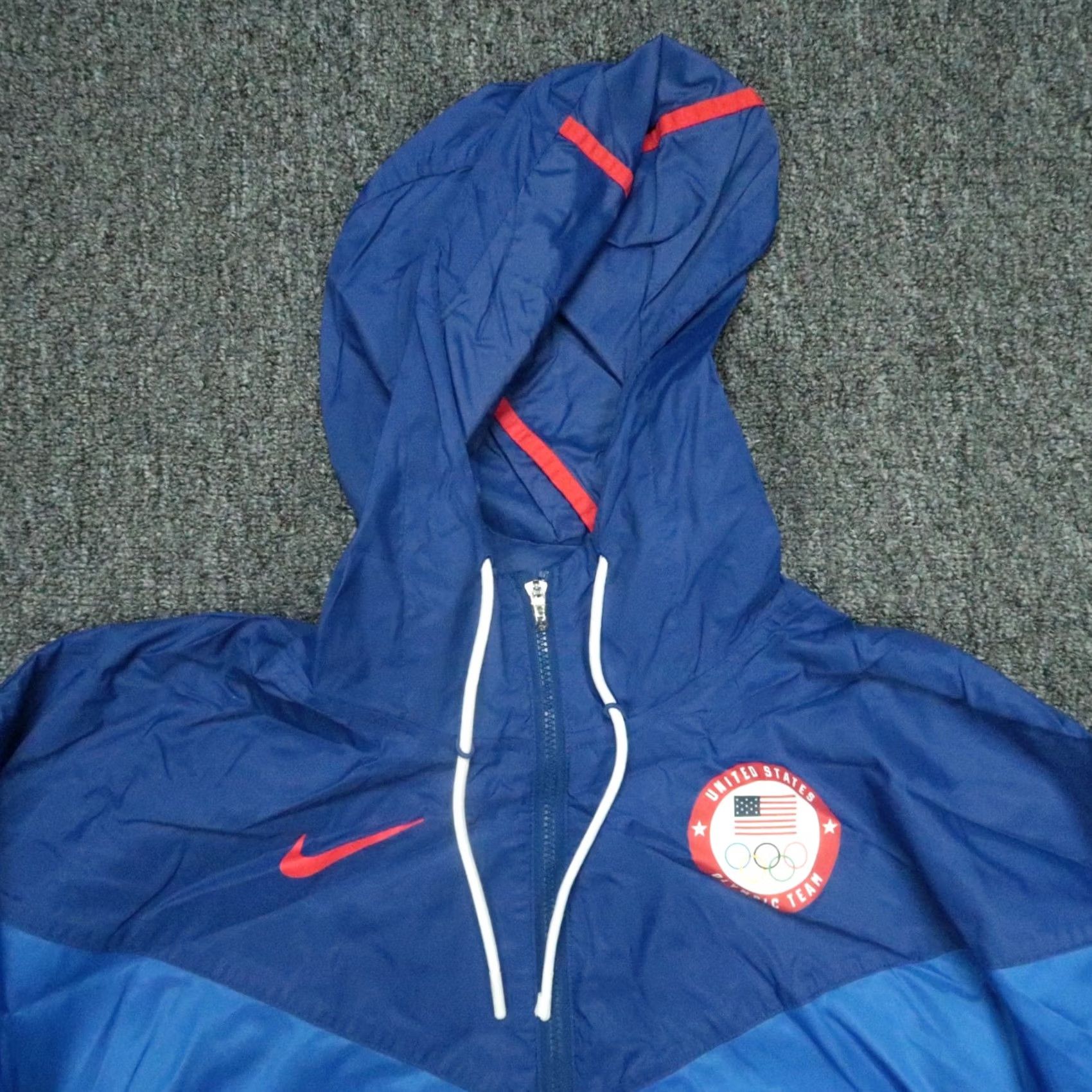 Nike Nike Windrunner Jacket Women M Blue Windbreaker Zip Hooded Sportwear Athletic Casual activewear Spring Winter Fall 90s? Size M / US 6-8 / IT 42-44 - 2 Thumbnail