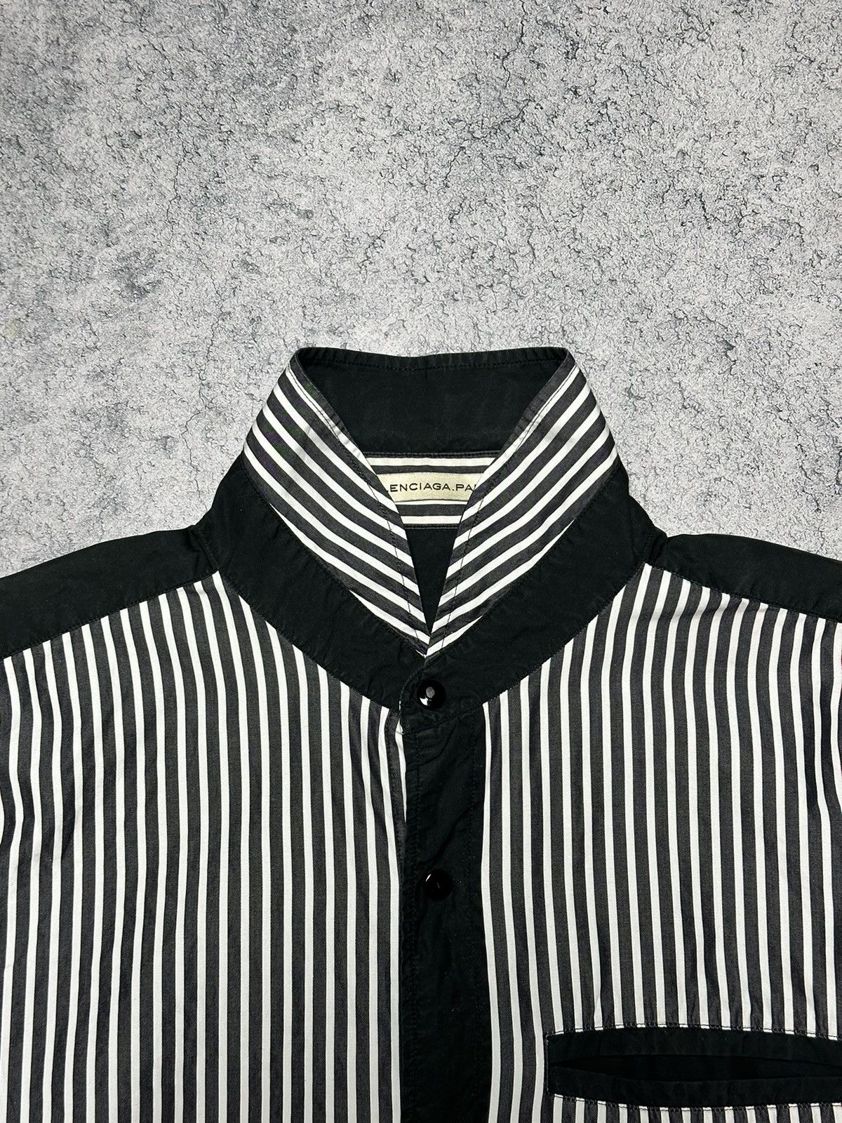 Balenciaga Vintage Balenciaga Striped Button Up Shirts Size US M / EU 48-50 / 2 - 4 Thumbnail