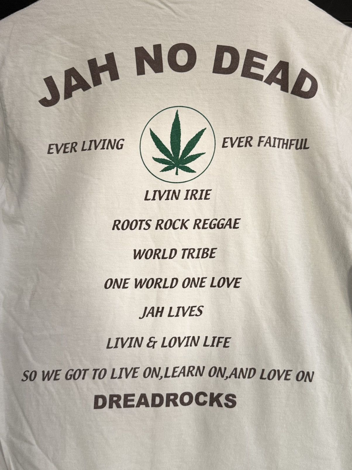 Rap Tees Vintage Dreadz Jah No Dead Dreadrocks Faded Tee Size US M / EU 48-50 / 2 - 2 Thumbnail