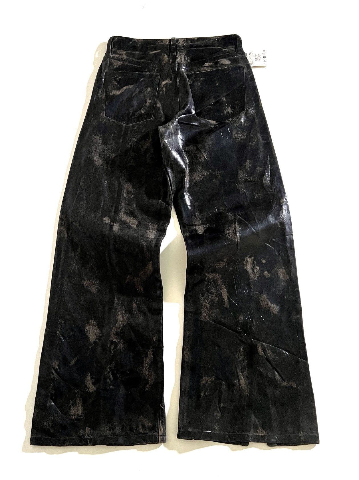 Zara Zara TRF Waxed Wide Leg Jeans with Split Hem y2k Size 28" / US 6 / IT 42 - 7 Thumbnail