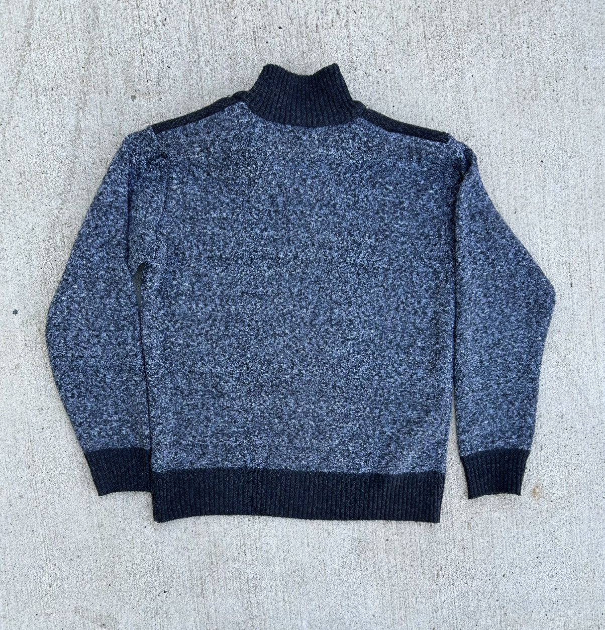 Other Portabella New York Grey Marl Quarter Zip Knit Sweater Size US L / EU 52-54 / 3 - 3 Thumbnail