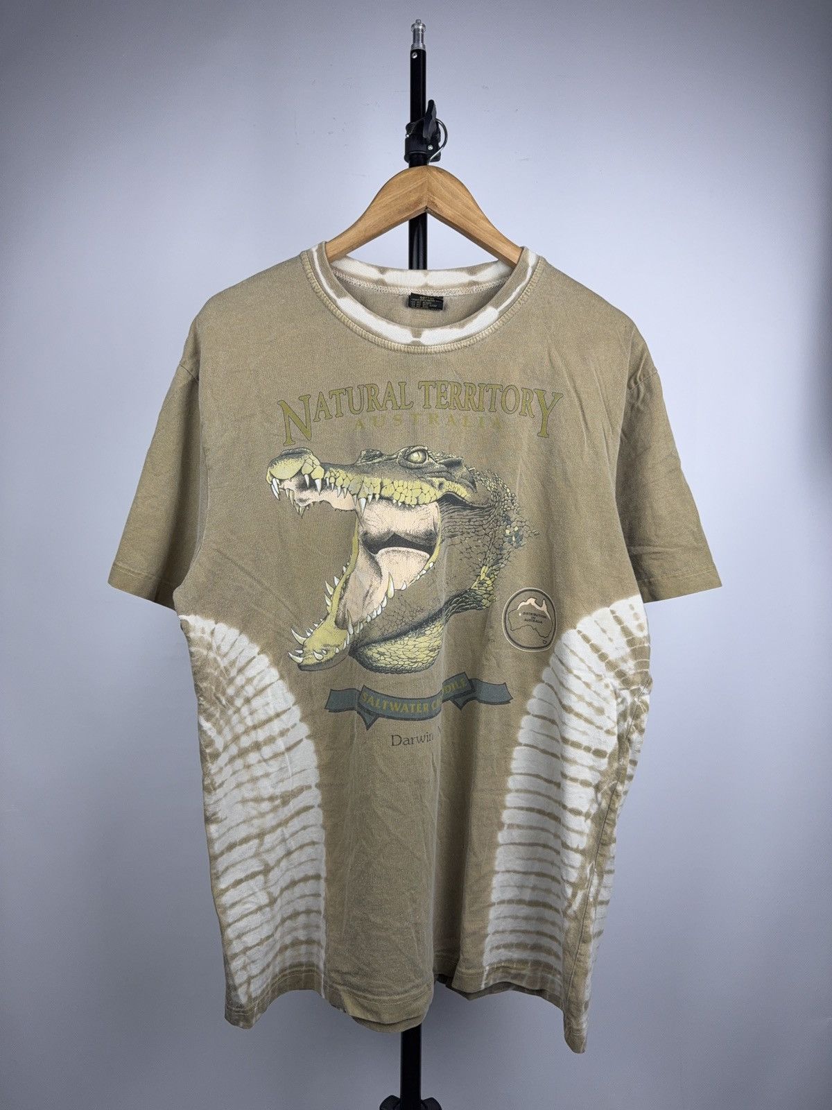 Vintage Animal Natural Territory Australia Crocodile Graphic T-Shirt Size US L / EU 52-54 / 3 - 1 Thumbnail