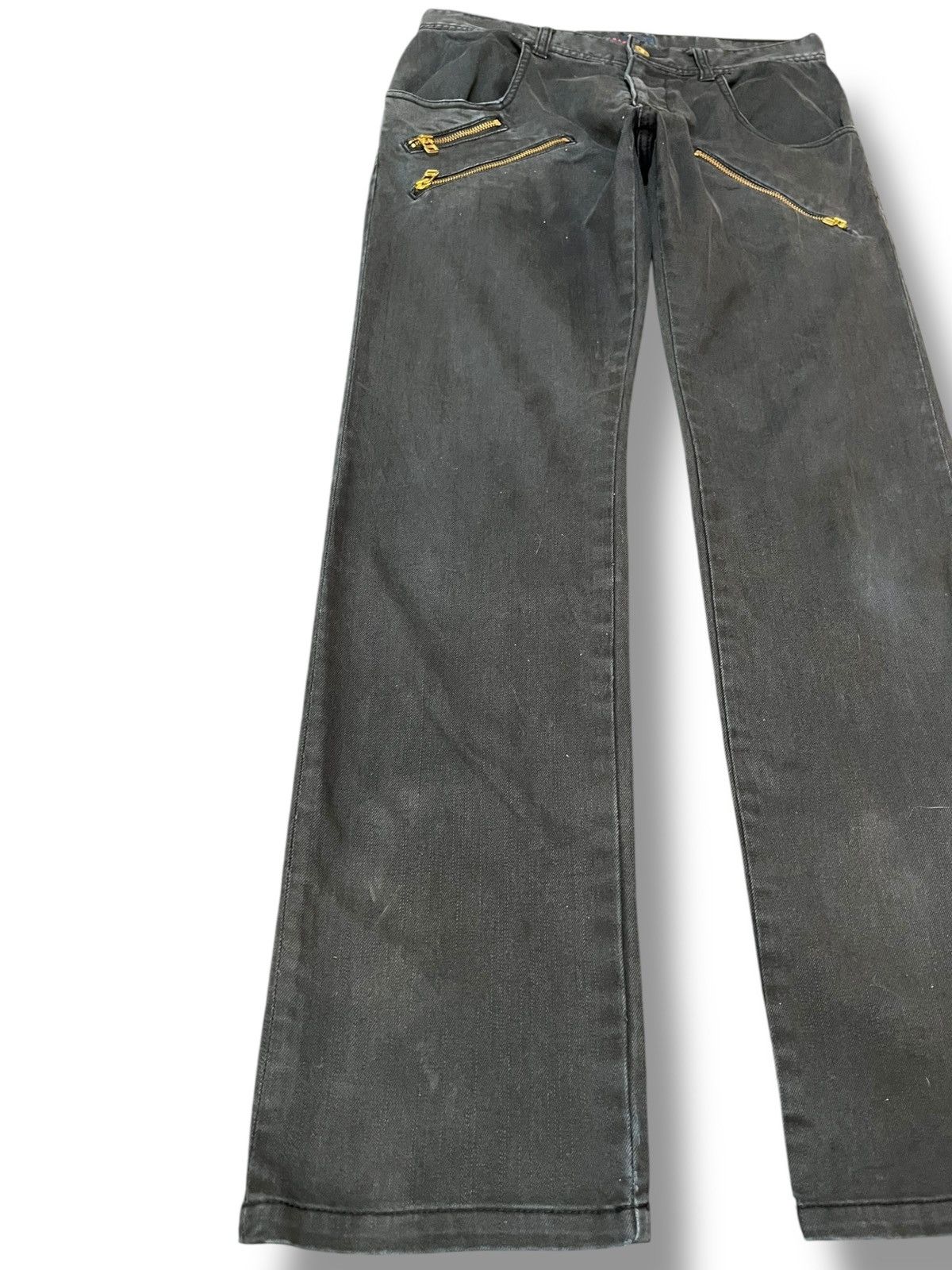 RAGEBLUE × Vintage Vintage Rageblue Dark Black Zipper Detail Punk Denim Size US 30 / EU 46 - 3 Thumbnail