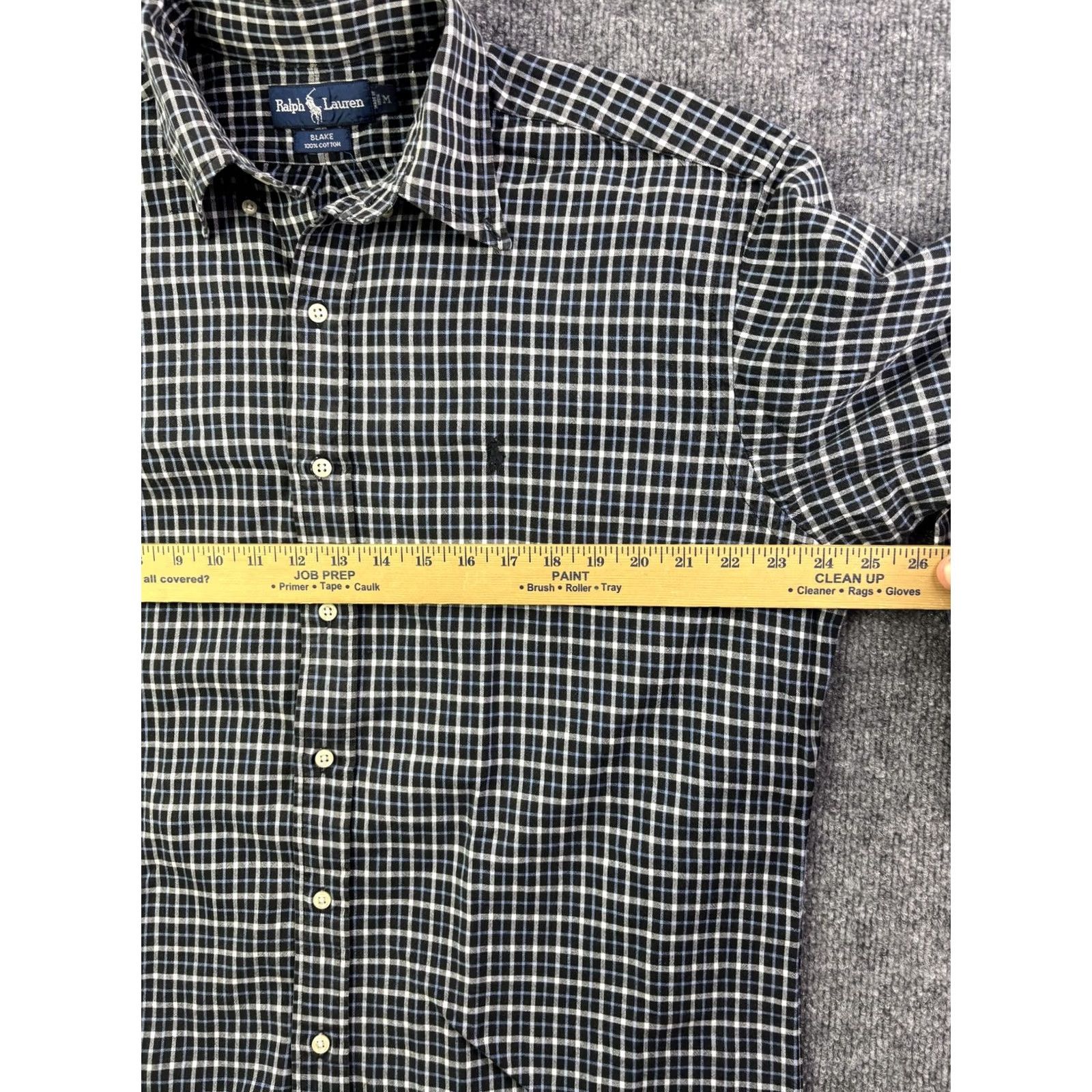 Ralph Lauren Ralph Lauren Shirt Mens M Blue Check Long Sleeve Button Front Blake Embroidered Polo Player Image Size US M / EU 48-50 / 2 - 6 Thumbnail
