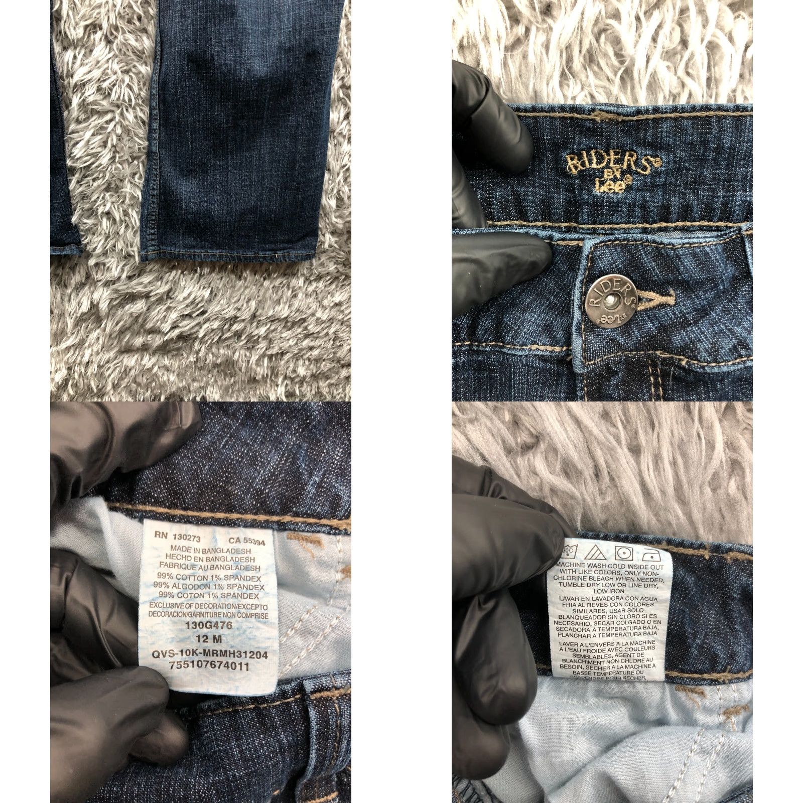 Lee Lee Riders Bootcut Jeans Size 12 Womens Dark Wash Blue Size 34" / US 12 / IT 48 - 8 Thumbnail