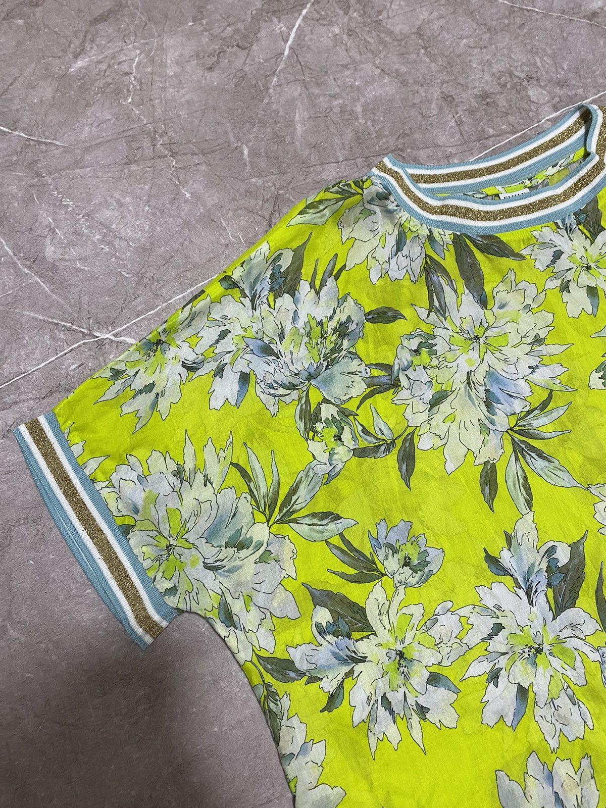 Designer Emily Van Den Bergh Blouse Tunic Floral Over Print Oversized Size L / US 10 / IT 46 - 5 Thumbnail
