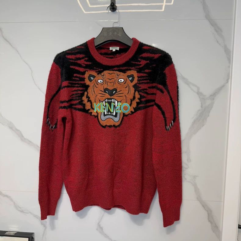 Kenzo Kenzo Round neck knitted long-sleeved sweater Size L / US 10 / IT 46 - 1 Thumbnail