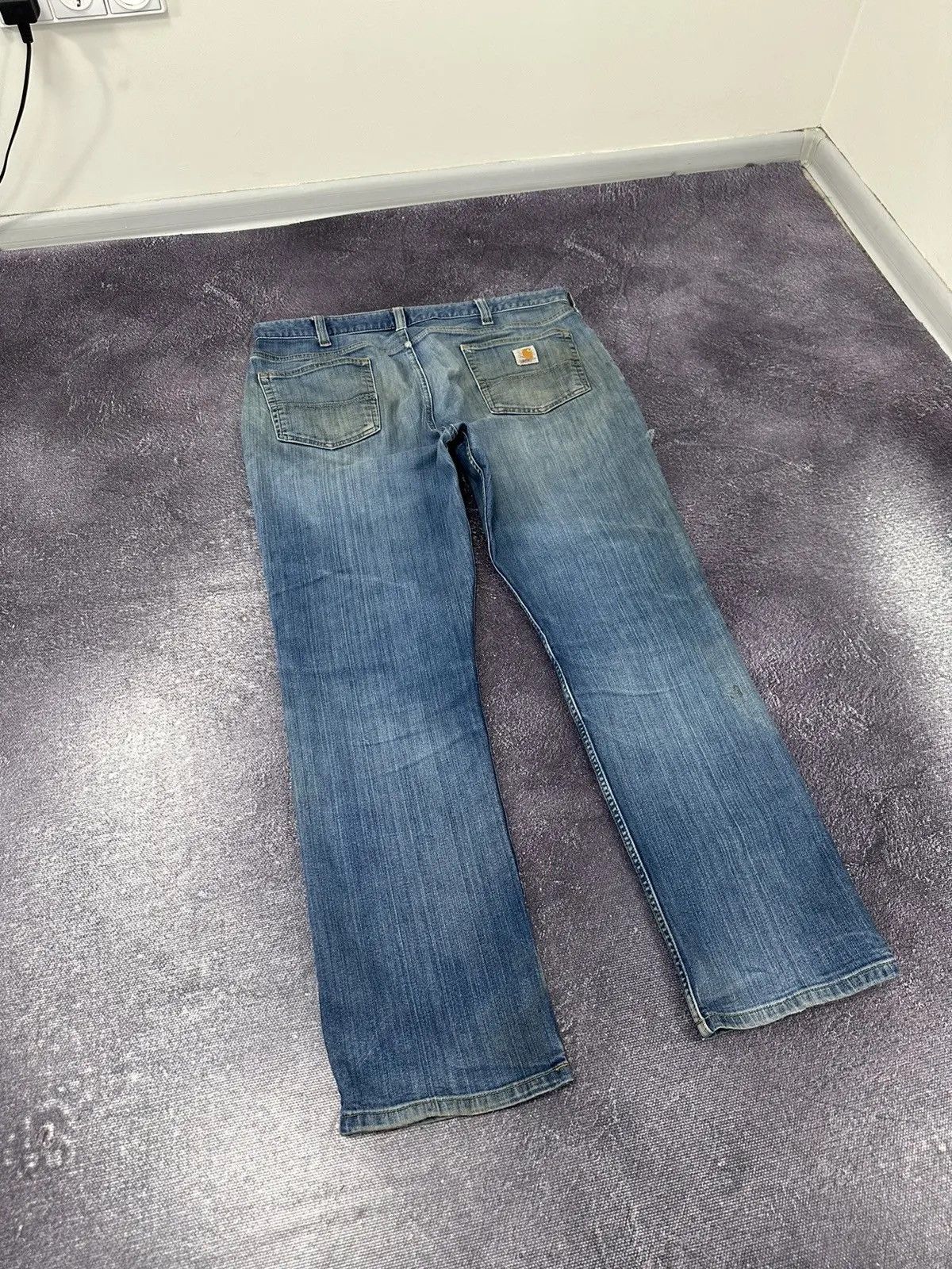 Carhartt × Vintage Vintage Carhartt Relaxed Fit Denim Faded Blue Work Jeans Size US 38 / EU 54 - 3 Thumbnail