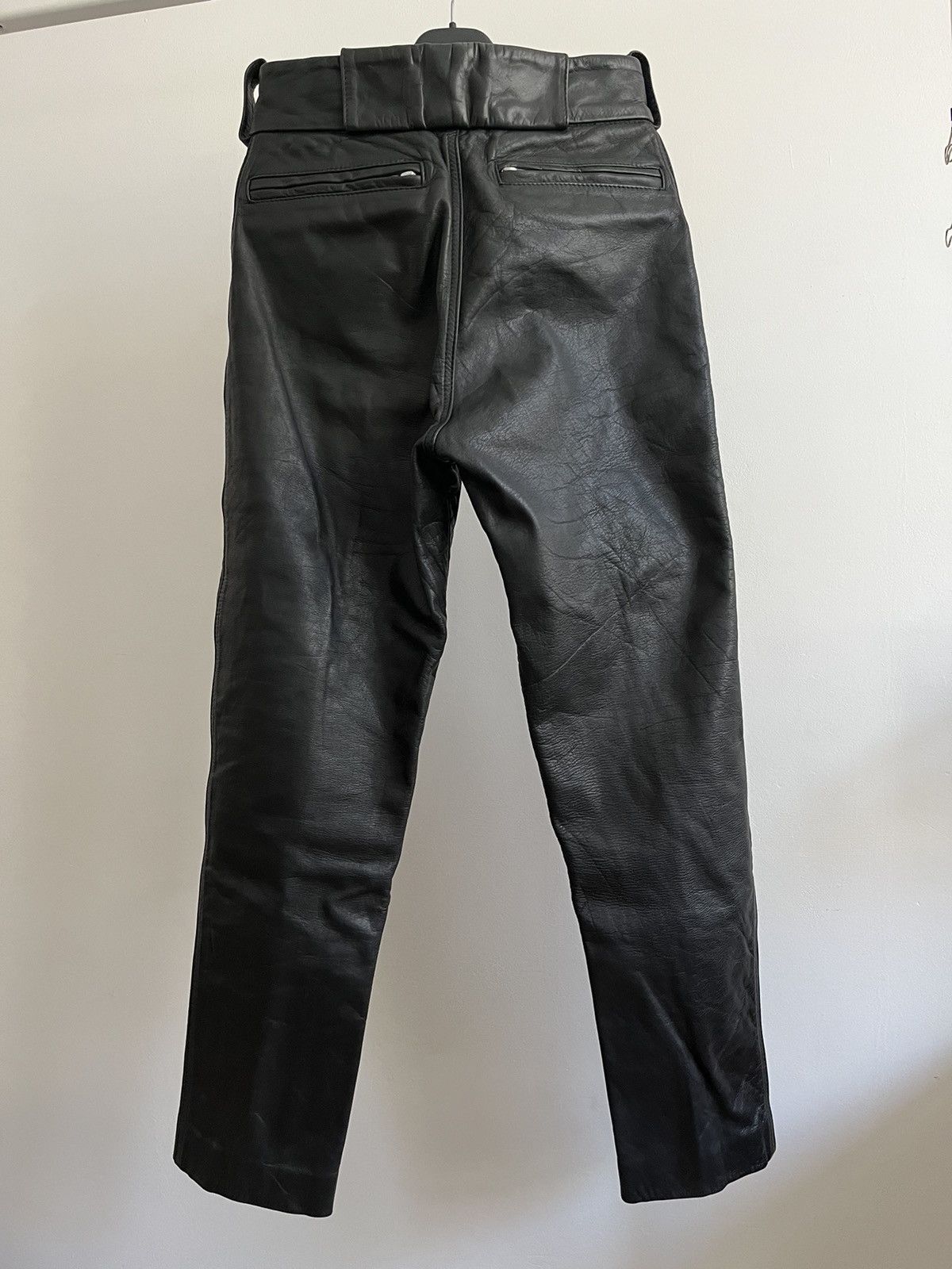 image of Genuine Leather x Lewis Leathers Vintage Lewis Leathers Biker Lined Leather Pants in Black (Size 30