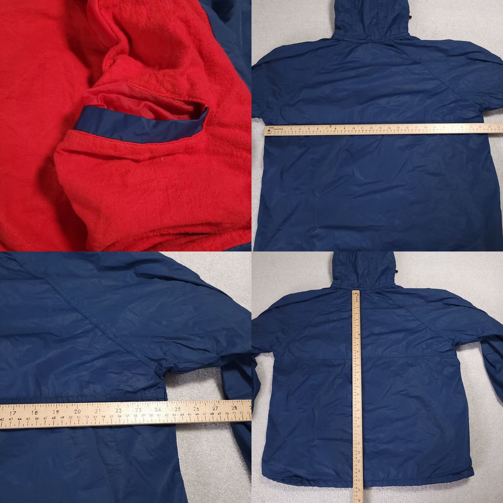 Vintage VINTAGE 90s Fleece Lined Raincoat Hooded Mens Medium Blue Red PVC Sports Club AU Shirt Man M Blue Raincoat Sports Club Australia Mens Size US M / EU 48-50 / 2 - 8 Thumbnail