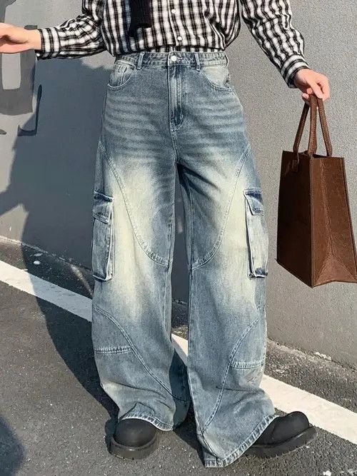 Designer × Japanese Brand × Vintage washed faded cleanfit yuppie bootcut cargo pants Size US 32 / EU 48 - 3 Thumbnail