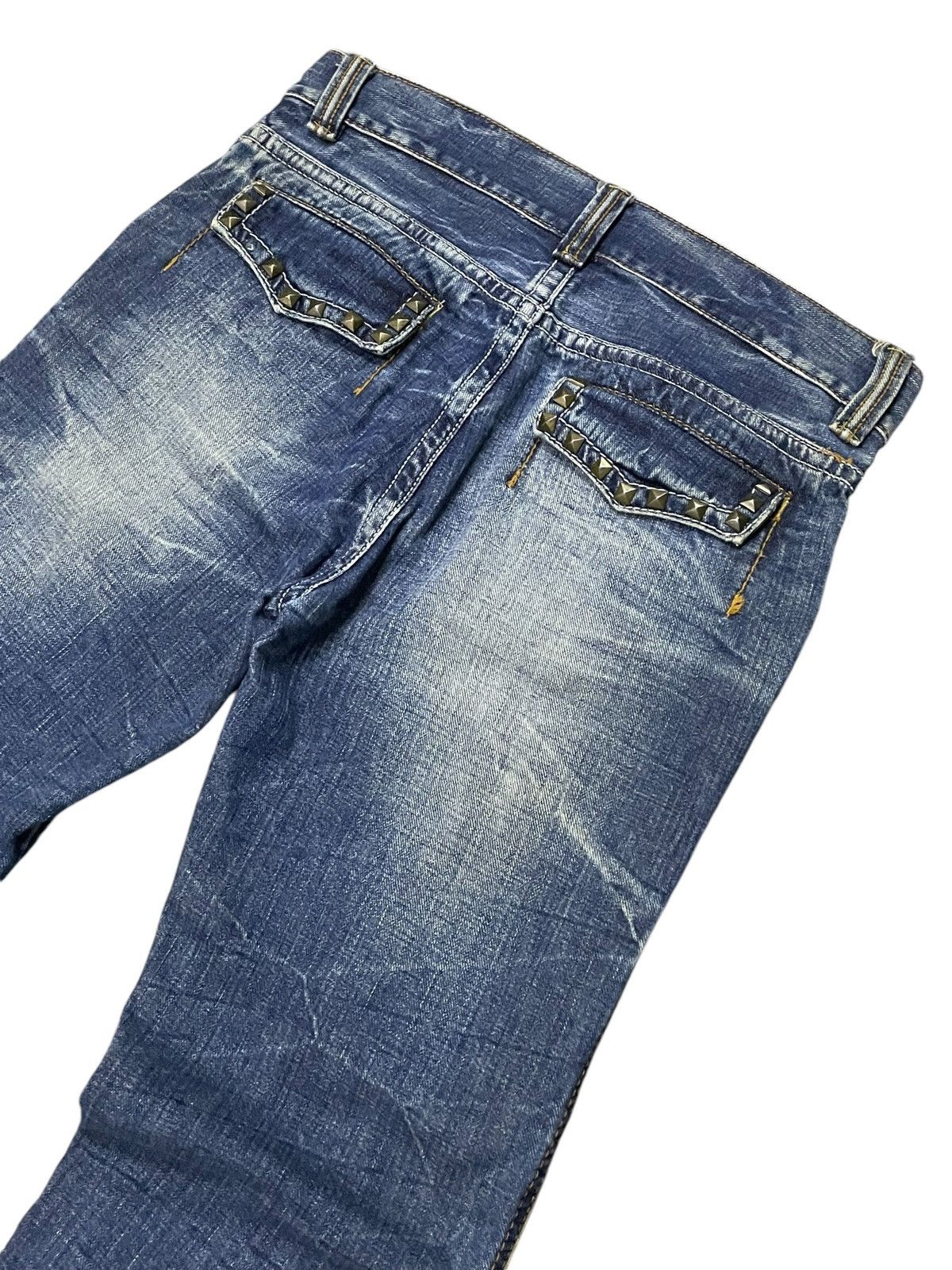 GOSTAR DE FUGA × Shellac × semanticdesign Pinball japan Studded Distressed Honeycomb Flared Jeans Size US 32 / EU 48 - 11 Thumbnail