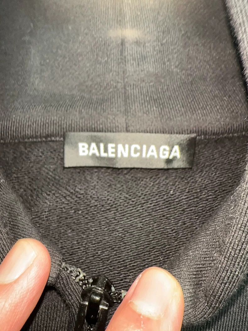 Balenciaga Balenciaga Black crew zipper hoodie Size US XS / EU 42 / 0 - 3 Thumbnail