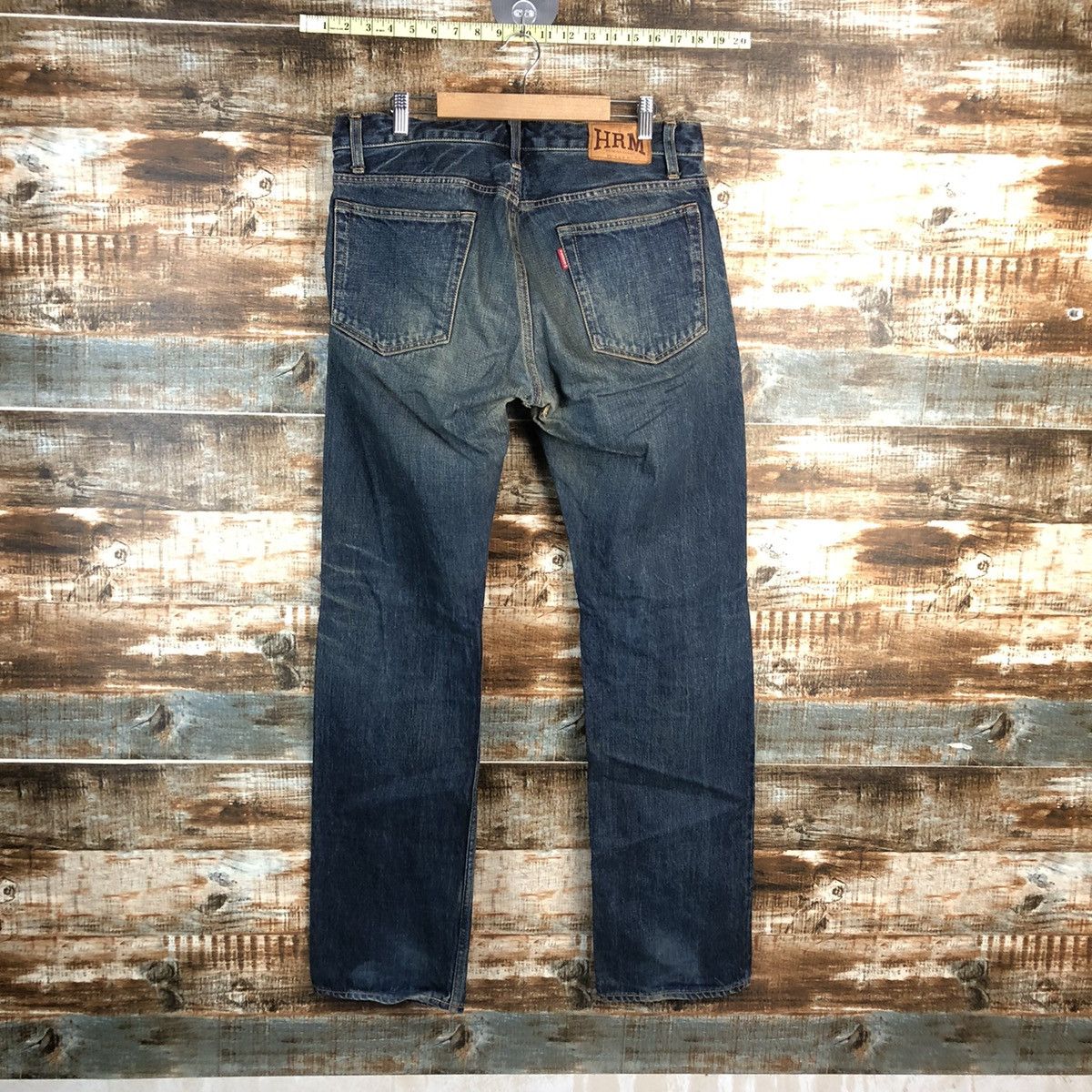 HOLLYWOOD RANCH MARKET DLL HRM Hollywood Ranch Market Blue Denim jeans Pants #C131 Size US 33 - 12 Thumbnail