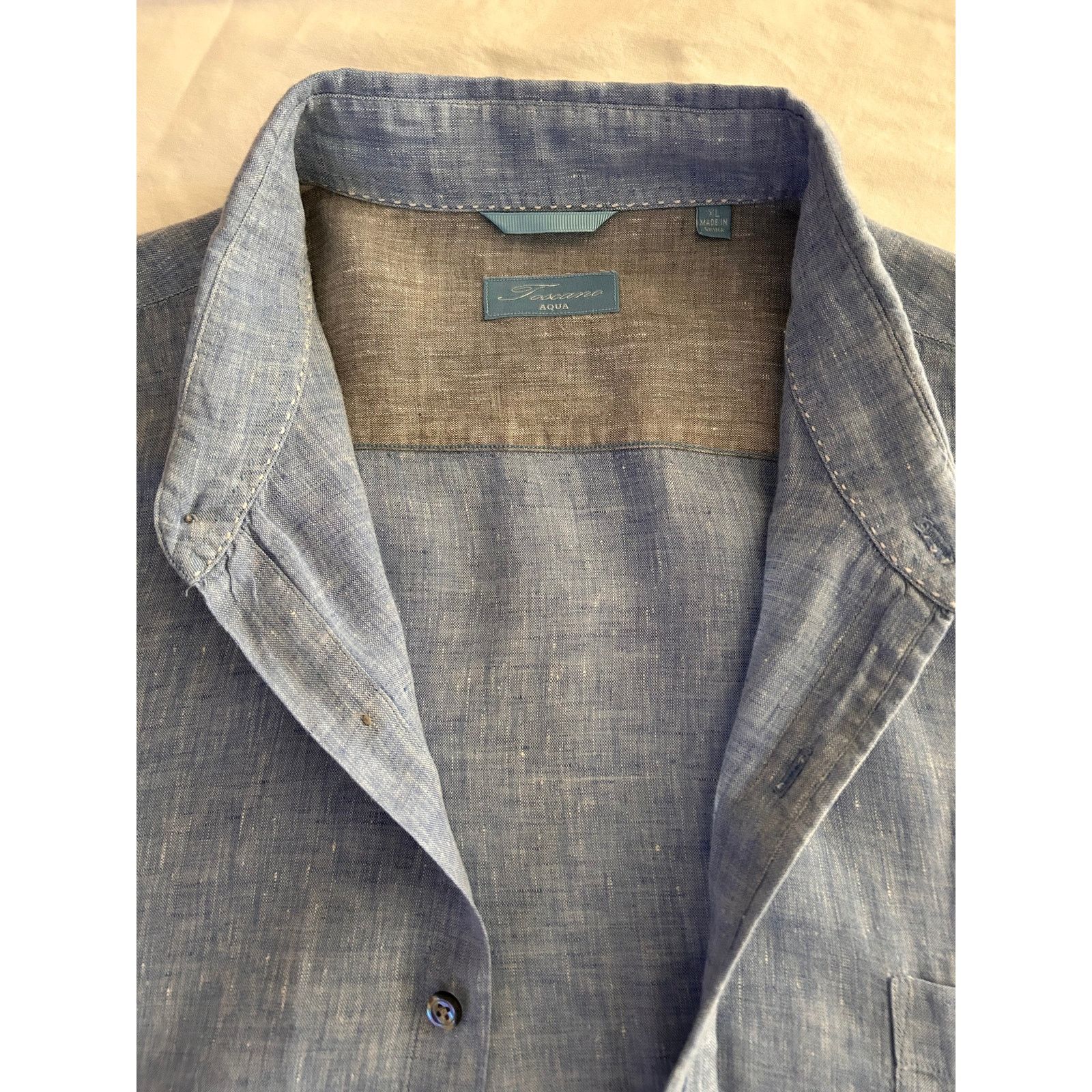 PATRICK ASSARAF Patrick Assaraf Blue linen long sleeve Shirt XL Size US XL / EU 56 / 4 - 9 Thumbnail