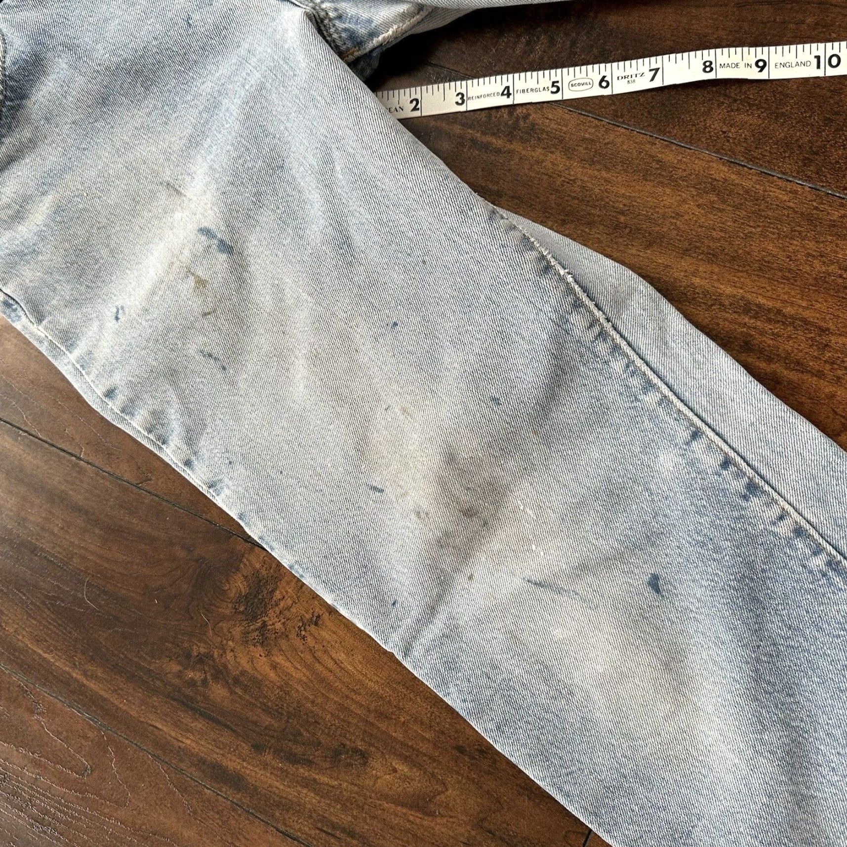 Levi's VINTAGE Levi's 501 Jeans 33x34 Redline XX Light Wash Mid Rise Classic Fit Men Denim Blue 80s 70s United States USA Size US 33 - 4 Thumbnail