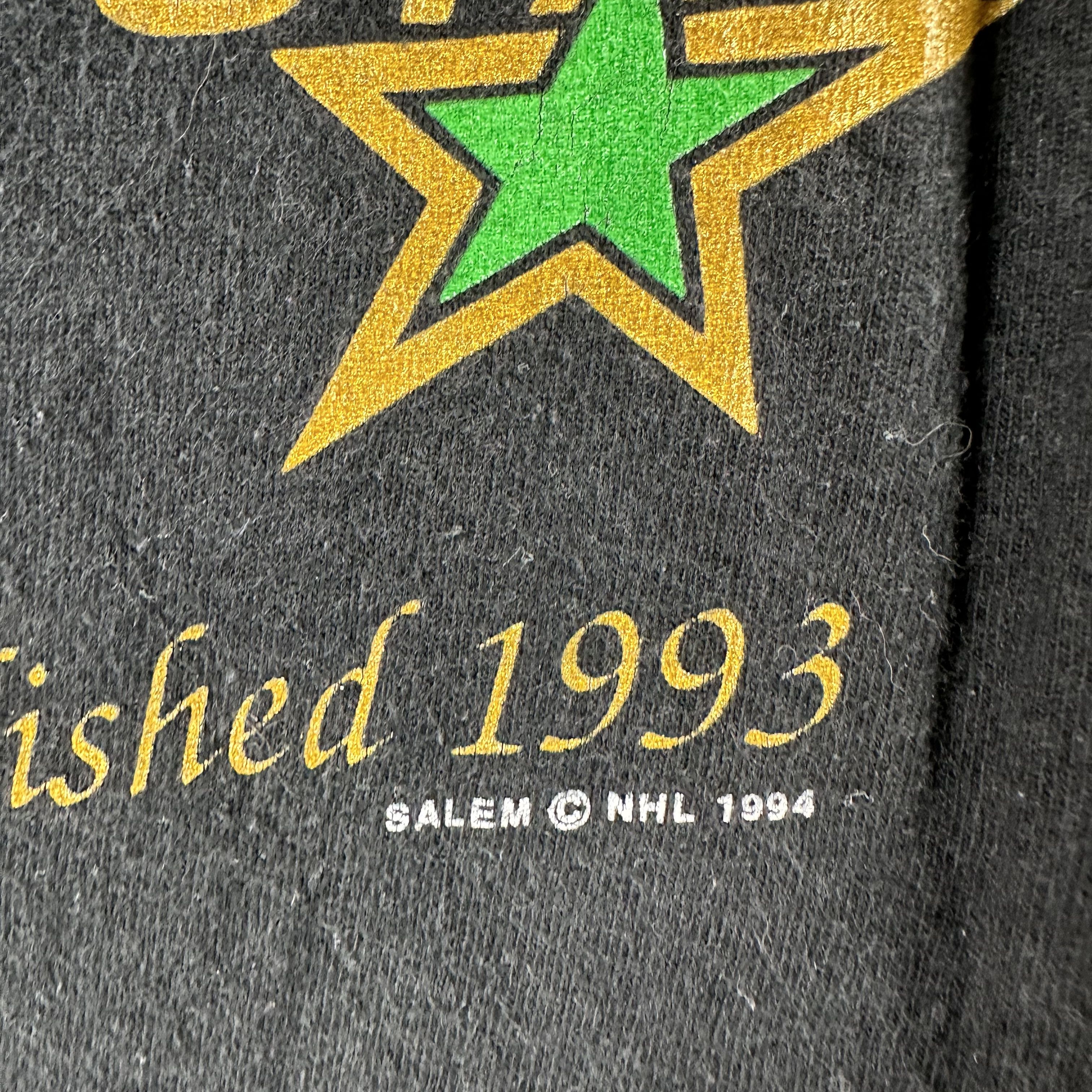 Vintage ​​​​1994 Dallas Stars Hockey Club NHL Salem T-shirt Size US XL / EU 56 / 4 - 4 Thumbnail