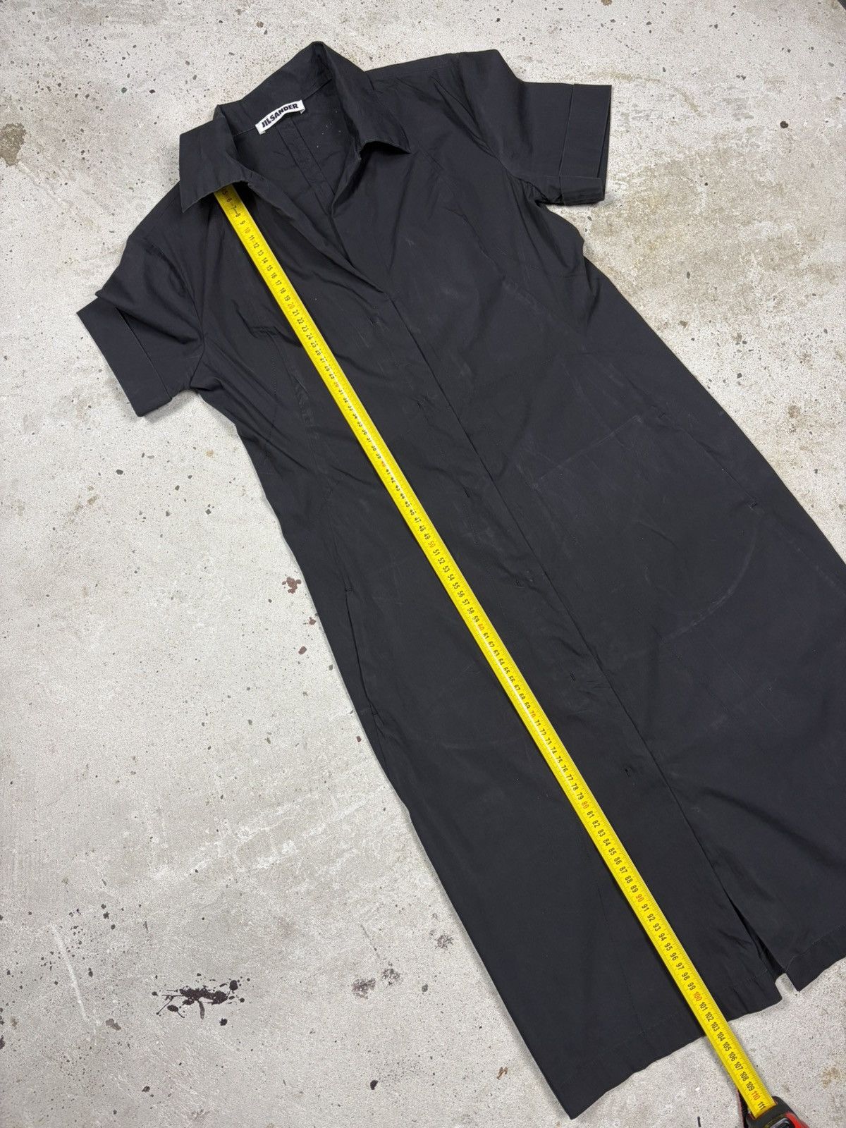 Jil Sander Jil Sander Black Shirtdress Midi Button Up Size XS / US 0-2 / IT 36-38 - 16 Thumbnail