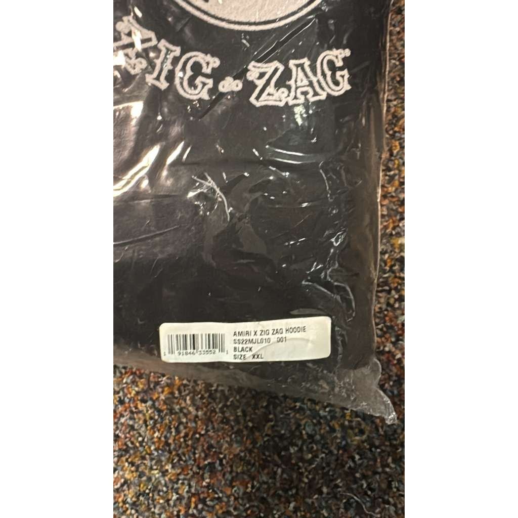 Amiri o1rshd1 Amiri x Zig Zag Hoodie in Black Size US XXL / EU 58 / 5 - 21 Thumbnail