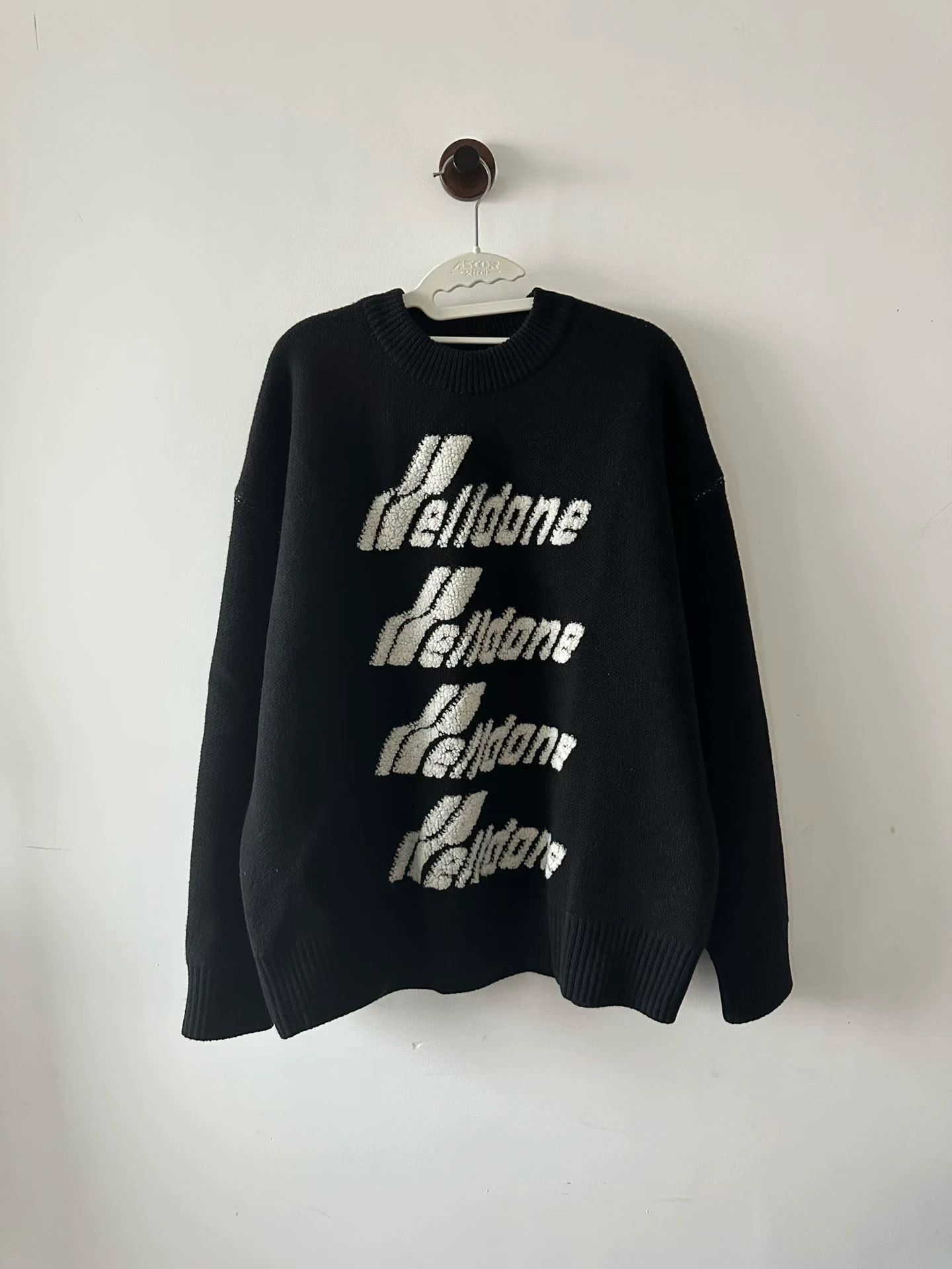 WE11DONE we11done flocked textured knit sweater s Size US S / EU 44-46 / 1 - 1 Thumbnail