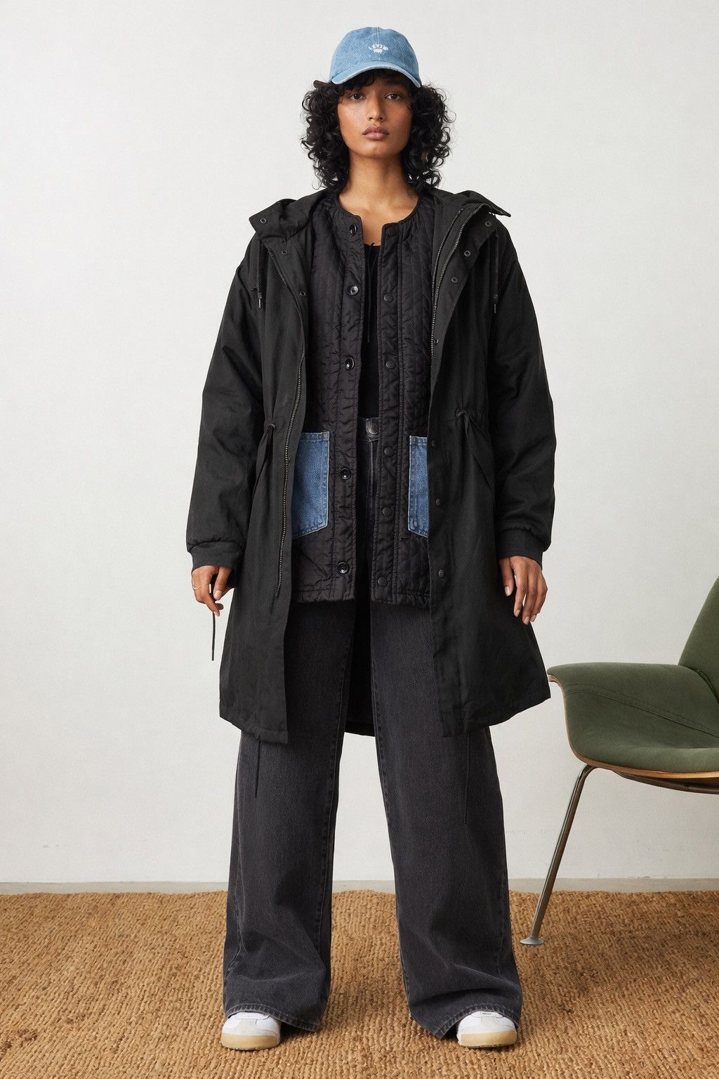 Diesel Diesel 3-in-1 Parka Jacket Black Detachable Liner Coat Size S / US 4 / IT 40 - 1 Thumbnail