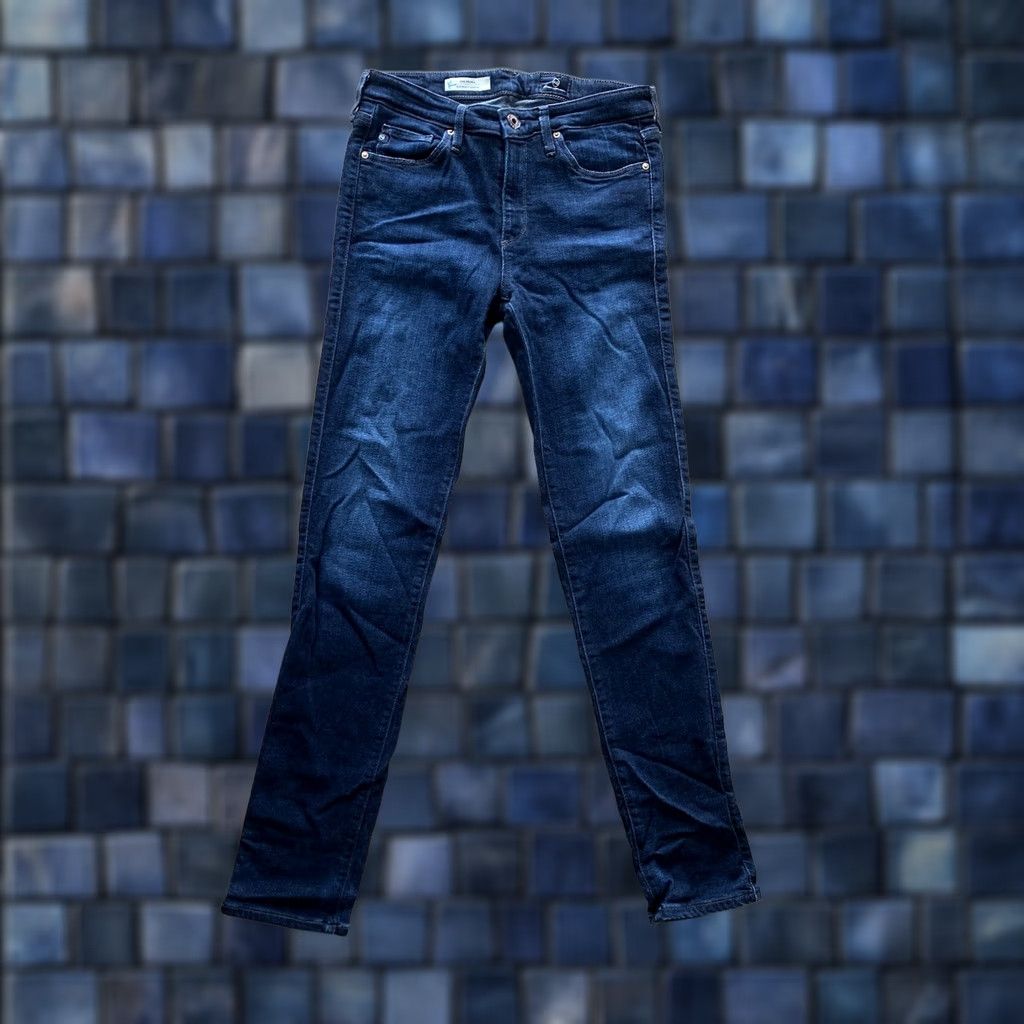 Vintage AG Adriano Goldschmied Jeans Womens 27R Skinny Slim Blue Denim 5-Pocket Inseam 29 in - Retro City Punk USA Logo Rise Mid - Regular Size XS- XXL Size 26" / US 2 / IT 38 - 1 Thumbnail
