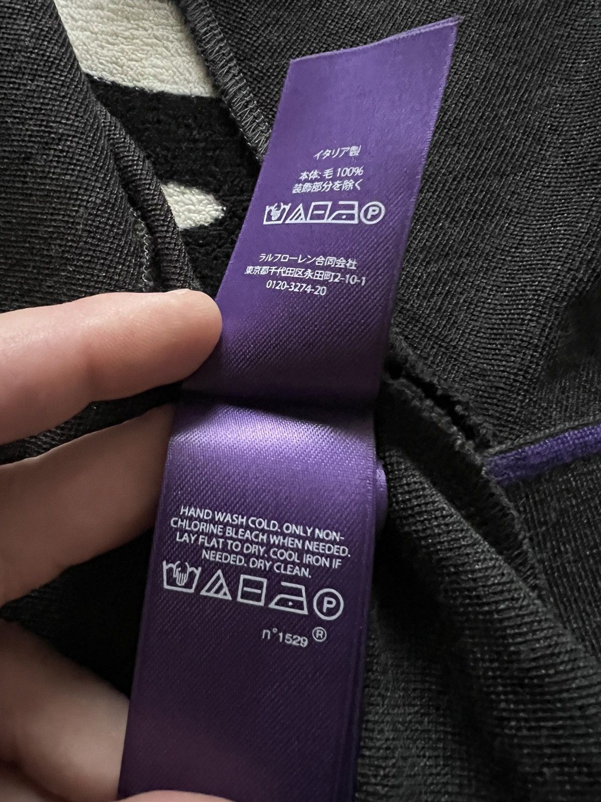 Ralph Lauren Purple Label Ralph Lauren Purple Label wool long sleeve polo sweater RL Size US S / EU 44-46 / 1 - 8 Thumbnail