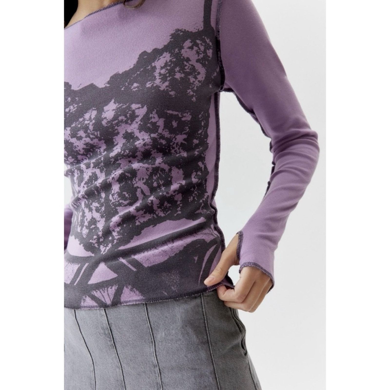 Urban Outfitters Urban Outfitters Corset Photo-Real Long Sleeve Tee Size S / US 4 / IT 40 - 15 Thumbnail