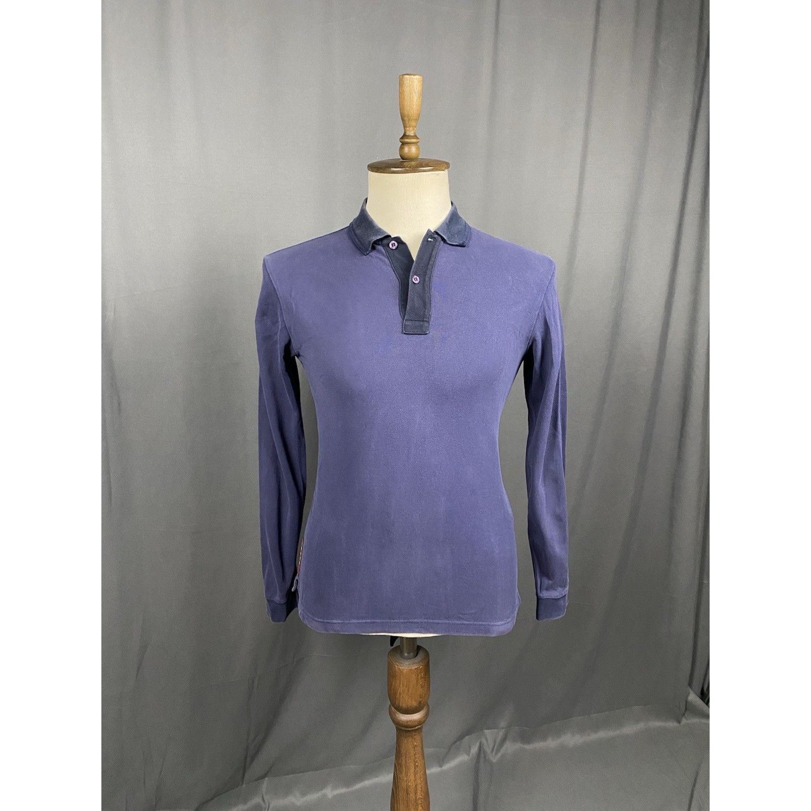 Prada Prada Red Tab Men's Blue Collared Polo Sweater Size S Size US S / EU 44-46 / 1 - 1 Thumbnail