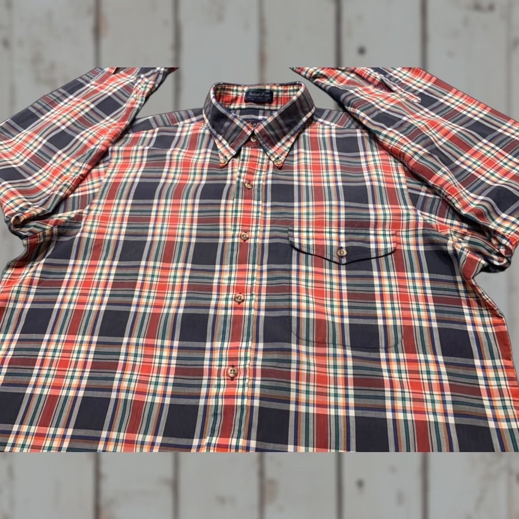 Gant GANT Men's Long Sleeve Plaid Button-Down Shirt, Casual Business Wedding Workwear, Blue, Large Size US L / EU 52-54 / 3 - 1 Thumbnail