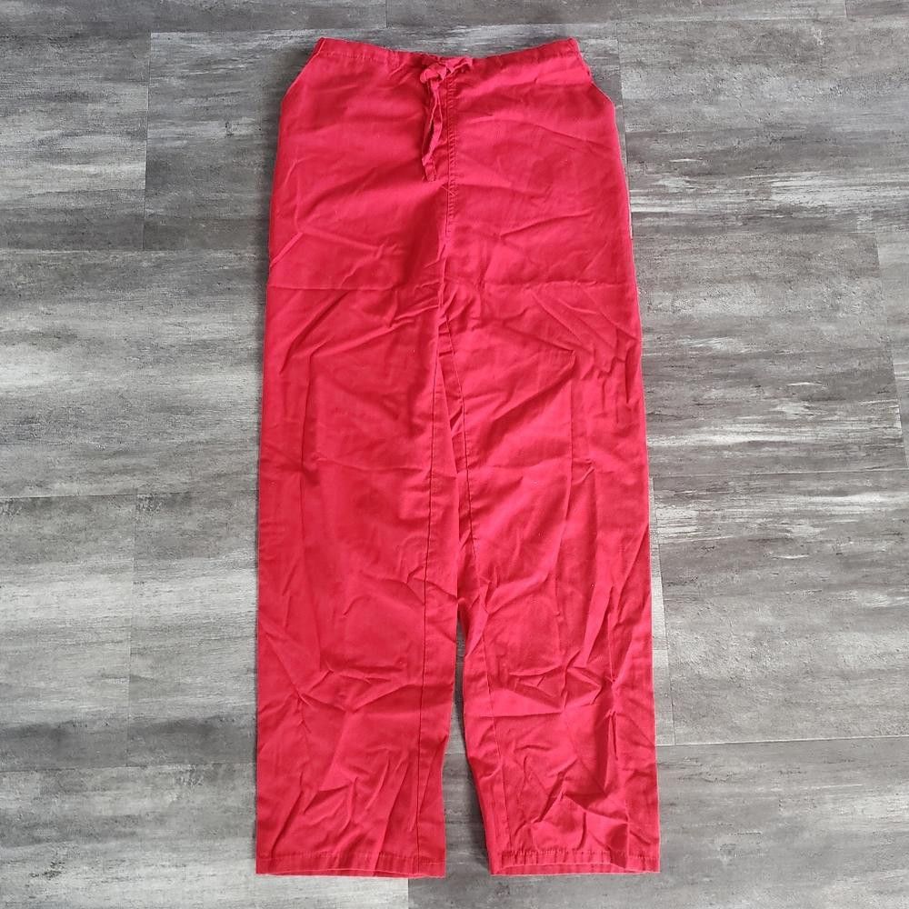 Designer Red Natural Uniforms Medical Scrub Set Size 26" / US 2 / IT 38 - 4 Thumbnail