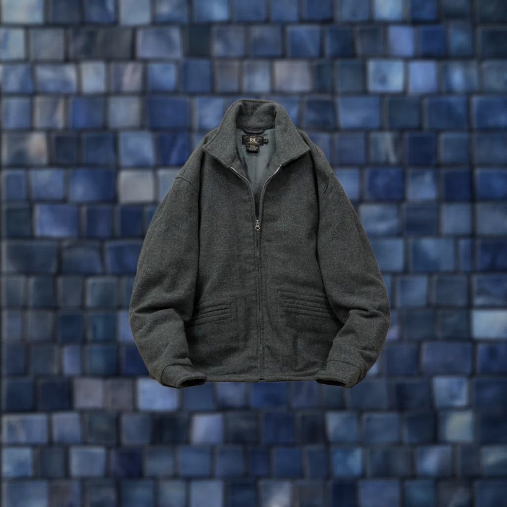 Ralph Lauren RRL Ralph Lauren Men's 90s Wool Jacket XL Gray Solid Casual Used Jacket Size US XL / EU 56 / 4 - 1 Thumbnail