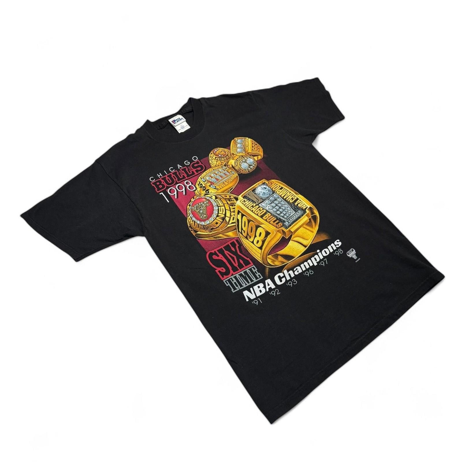 Pro Player Mens L Vintage 1998 Chicago Bulls 6-Time NBA Champions Shirt Size US L / EU 52-54 / 3 - 4 Thumbnail