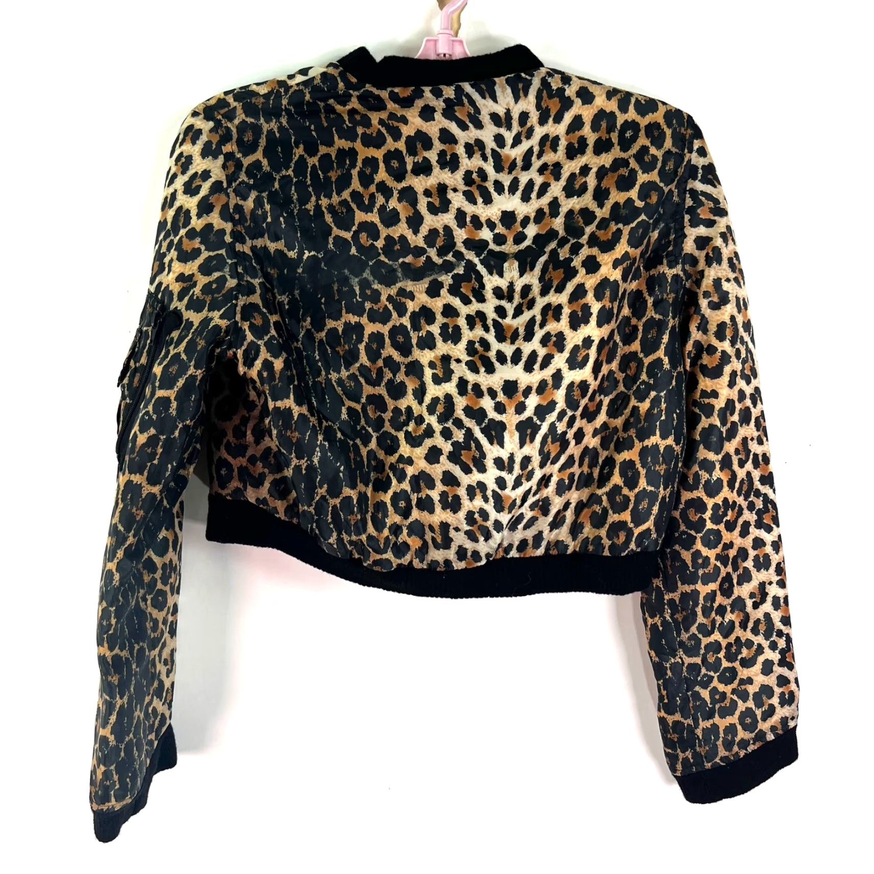 Vintage VINTAGE Rossodisera Leopard Print Crop Zip Front Bomber Jacket S Women Jacket XS Adult? (Wait) Size S / US 4 / IT 40 - 5 Thumbnail