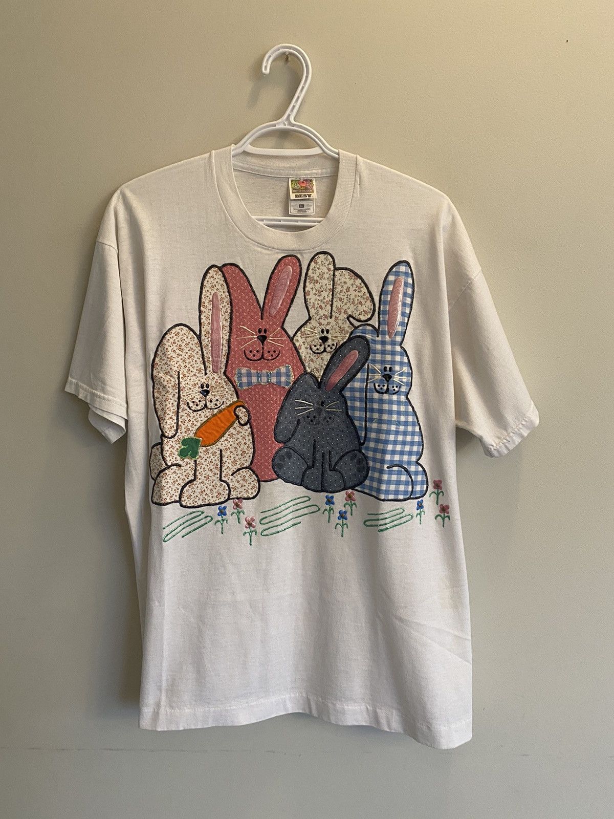 Vintage Vintage 90’s Bunny Easter Handmade Shirt Size US XL / EU 56 / 4 - 1 Thumbnail