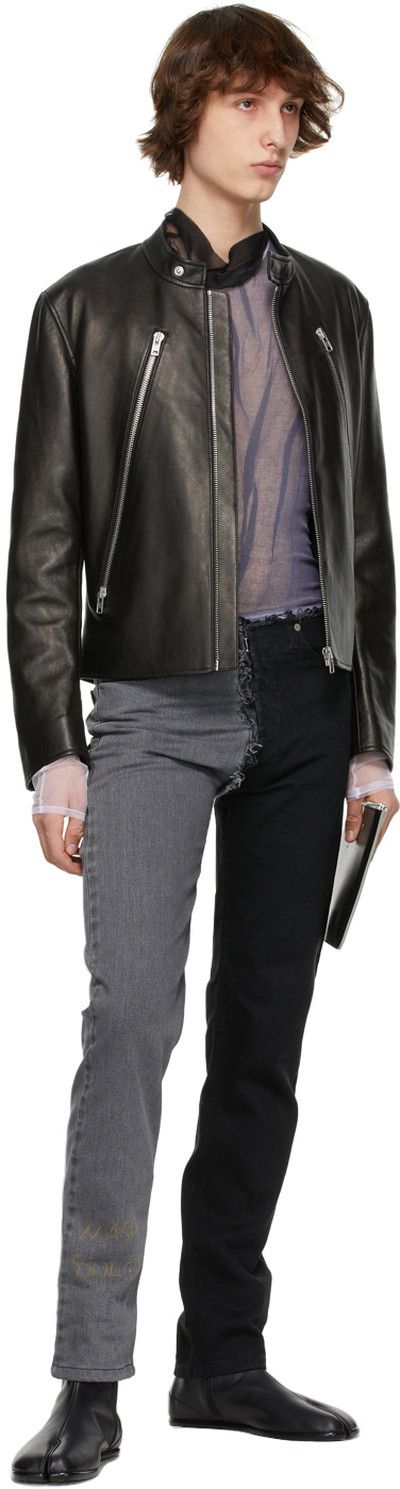 Maison Margiela mesh layered long sleeve t shirt / black white Size US M / EU 48-50 / 2 - 2 Thumbnail
